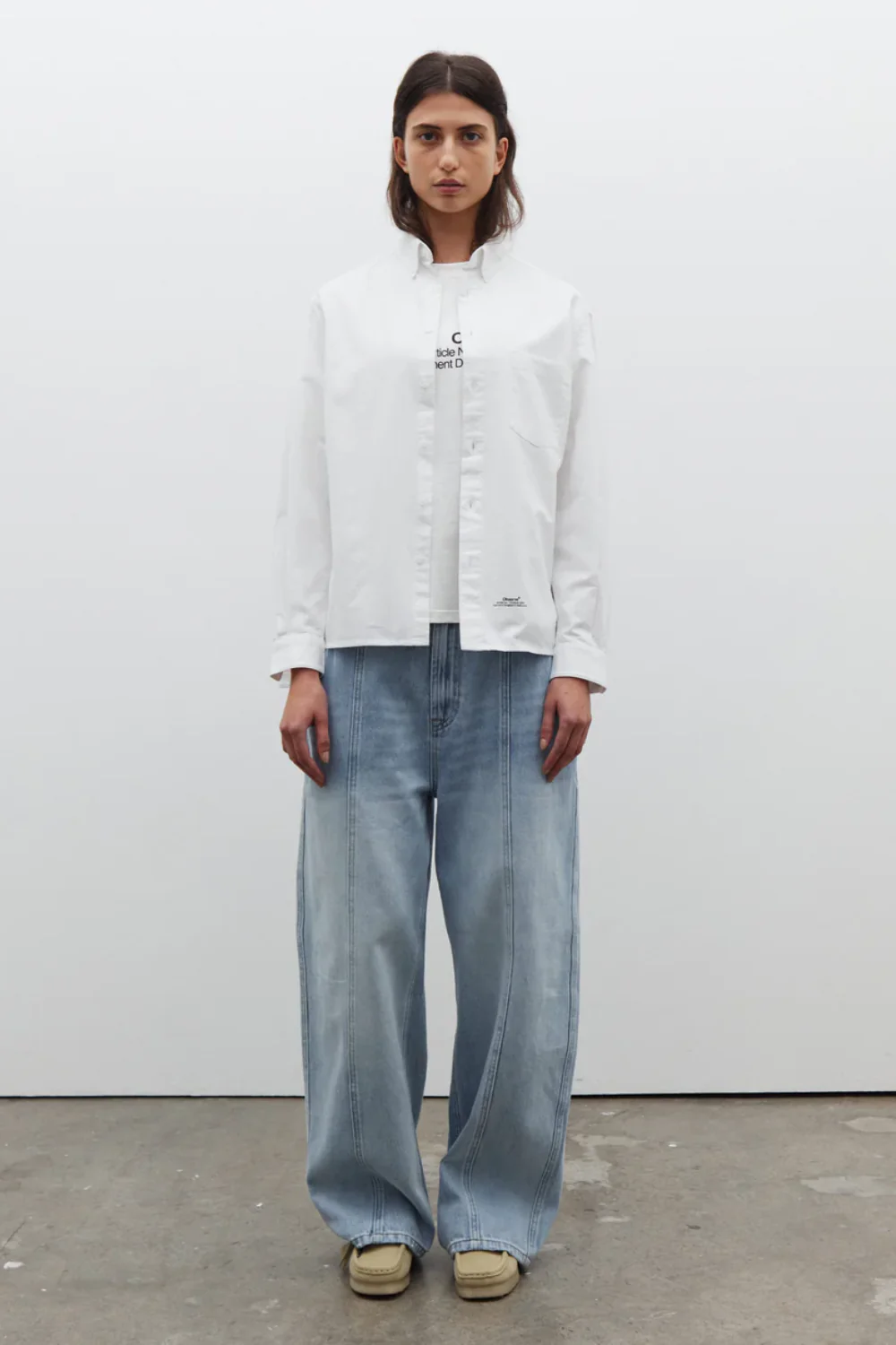 Article Stamp Oxford Shirt - White - Image 3