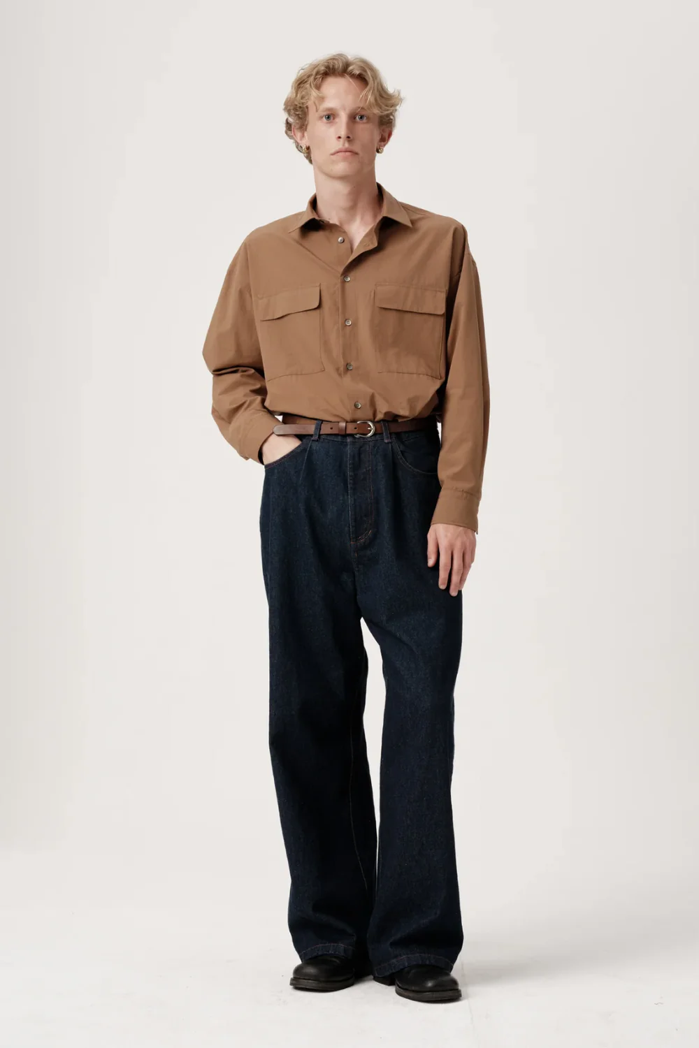 ASHA JASPER - Regular Italian Denim Trouser / Rinsed Indigo