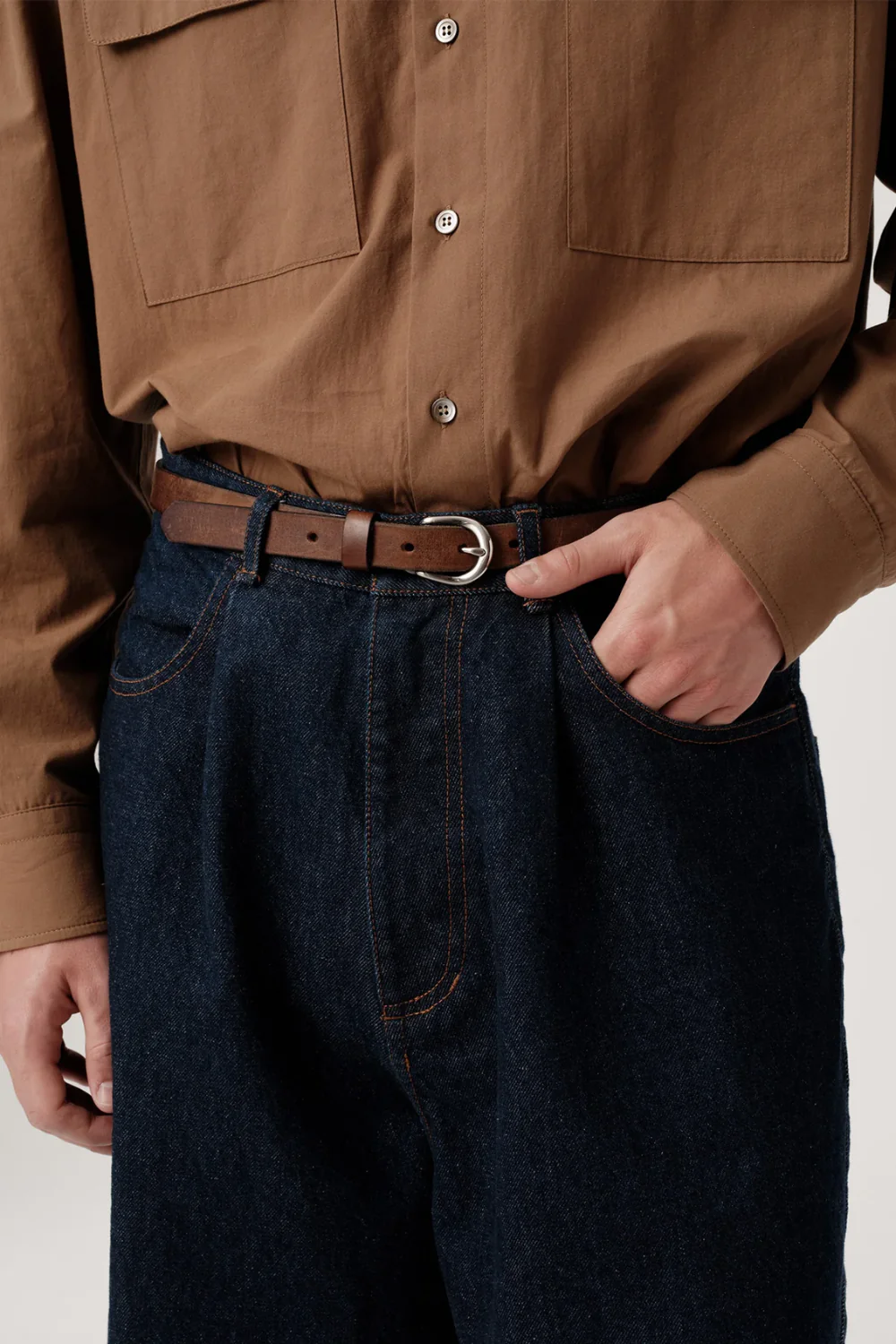 ASHA JASPER - Regular Italian Denim Trouser / Rinsed Indigo - Image 3