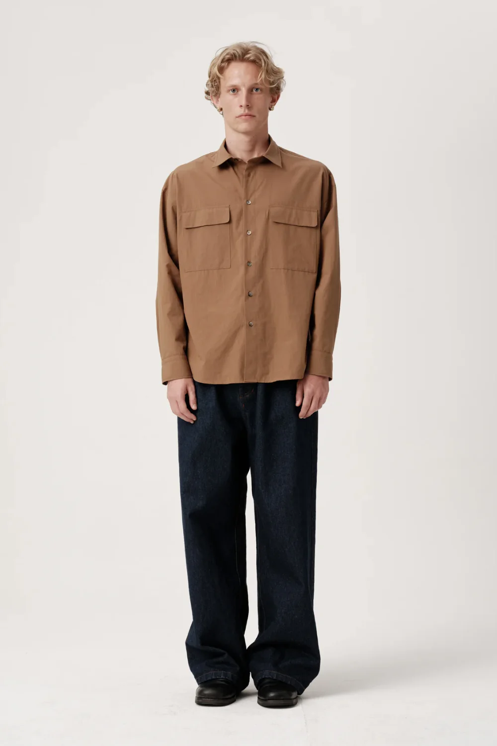 ASHA JASPER - Utility Shirt / Cocoa Broadcloth