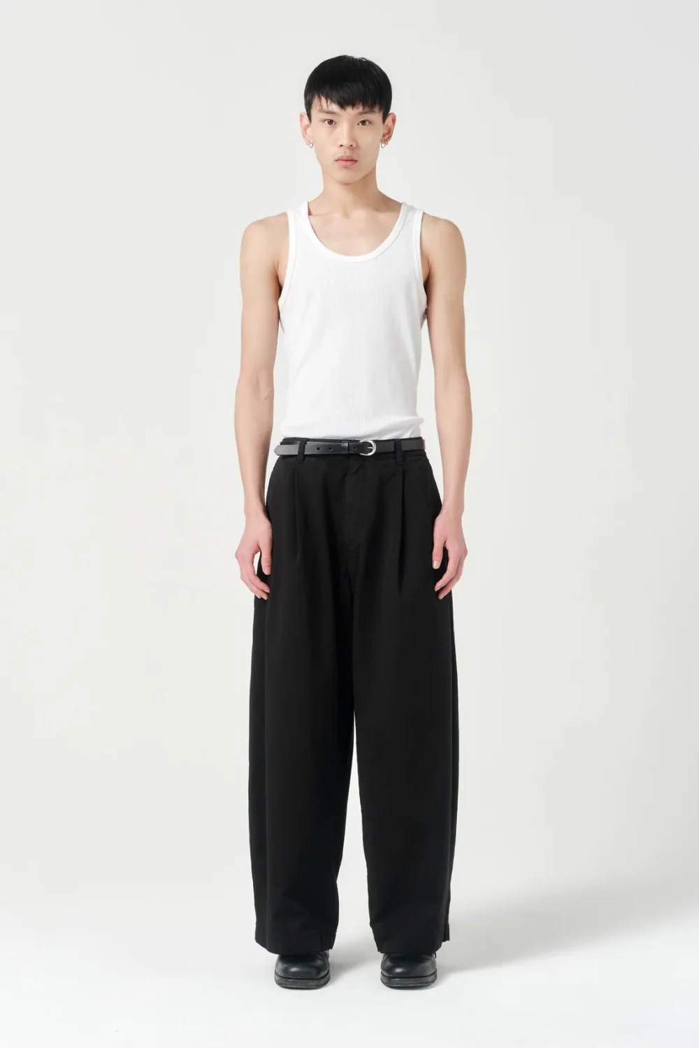 ASHA JASPER - Volume Trouser - Black Herringbone - Image 3