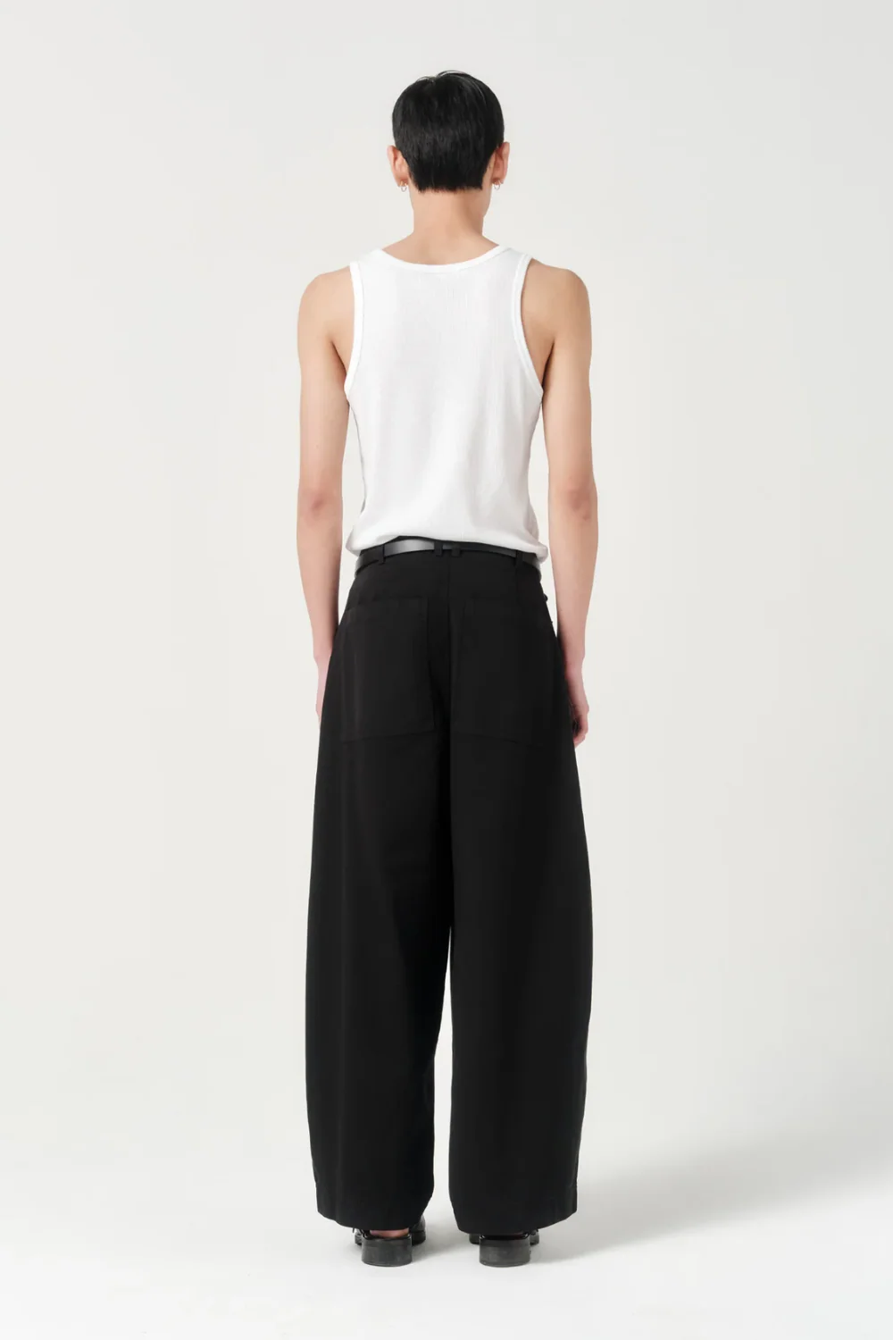 ASHA JASPER - Volume Trouser - Black Herringbone - Image 4