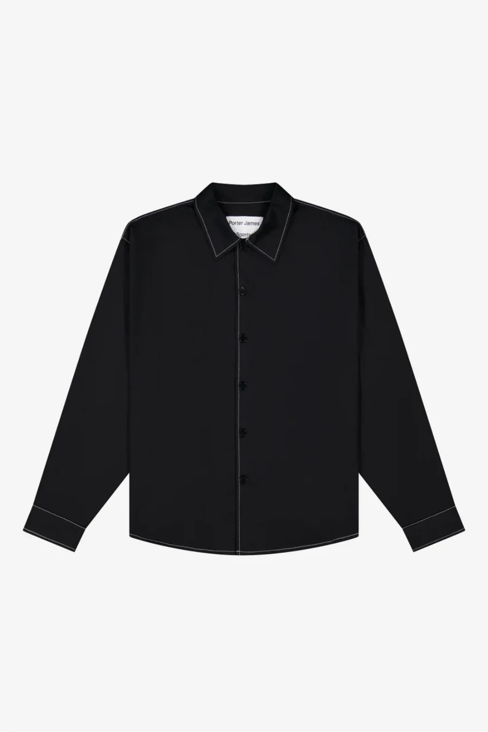 Porter James / Big Business Shirt Black Oxford + Contrast Stitch