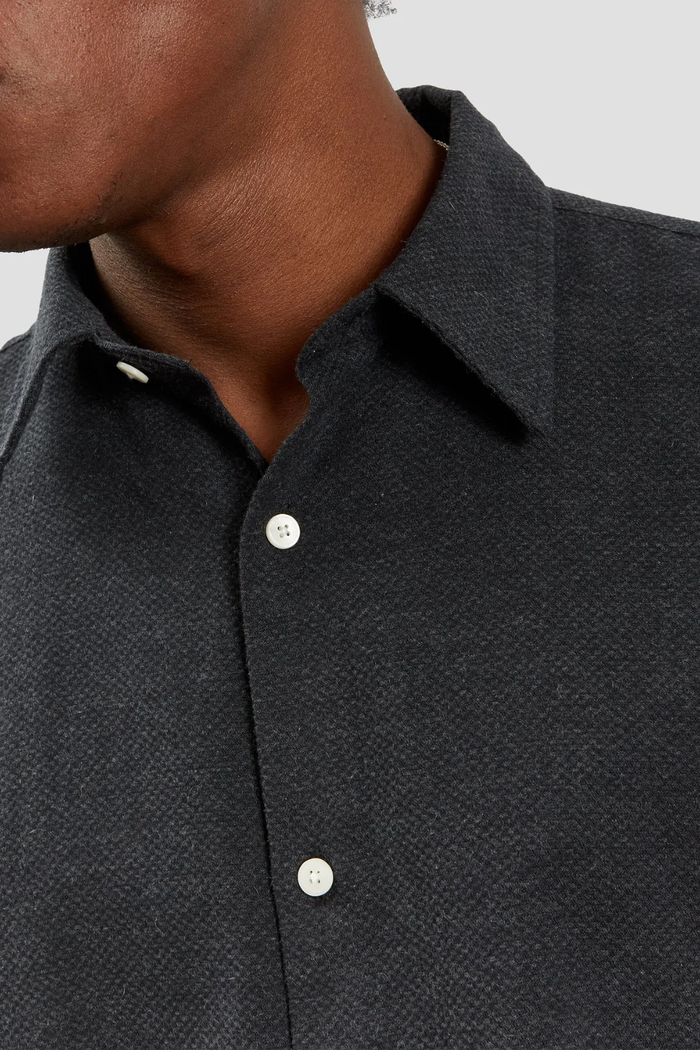 Fairly Normal / Box Shirt Cotton-Cashmere Grey - Image 2