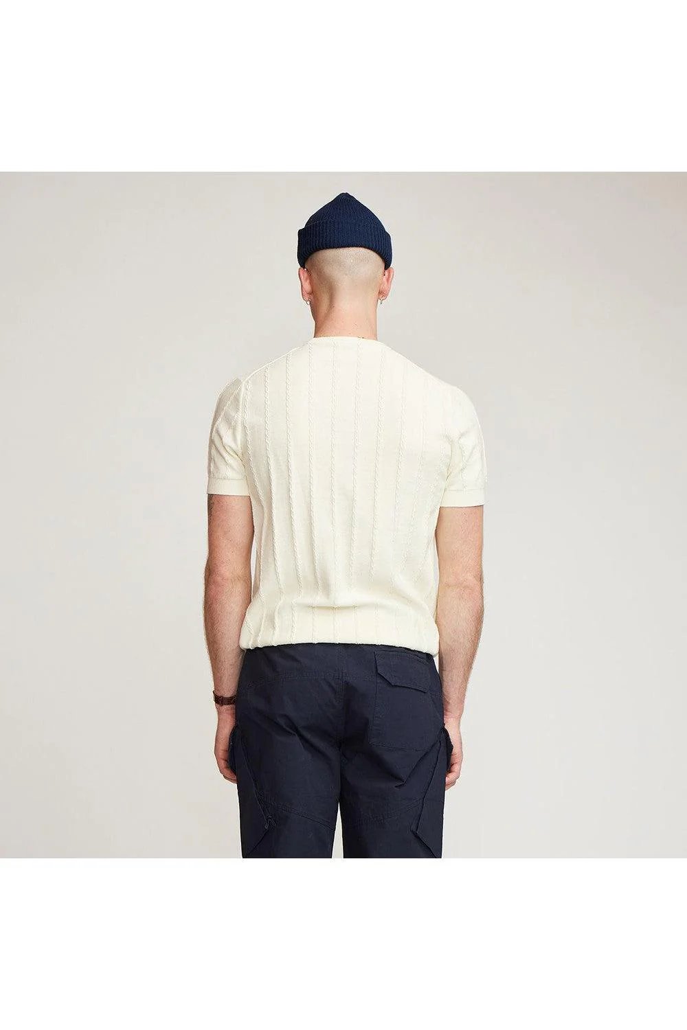 Brother Wolf Cable Tee Off White - Image 3