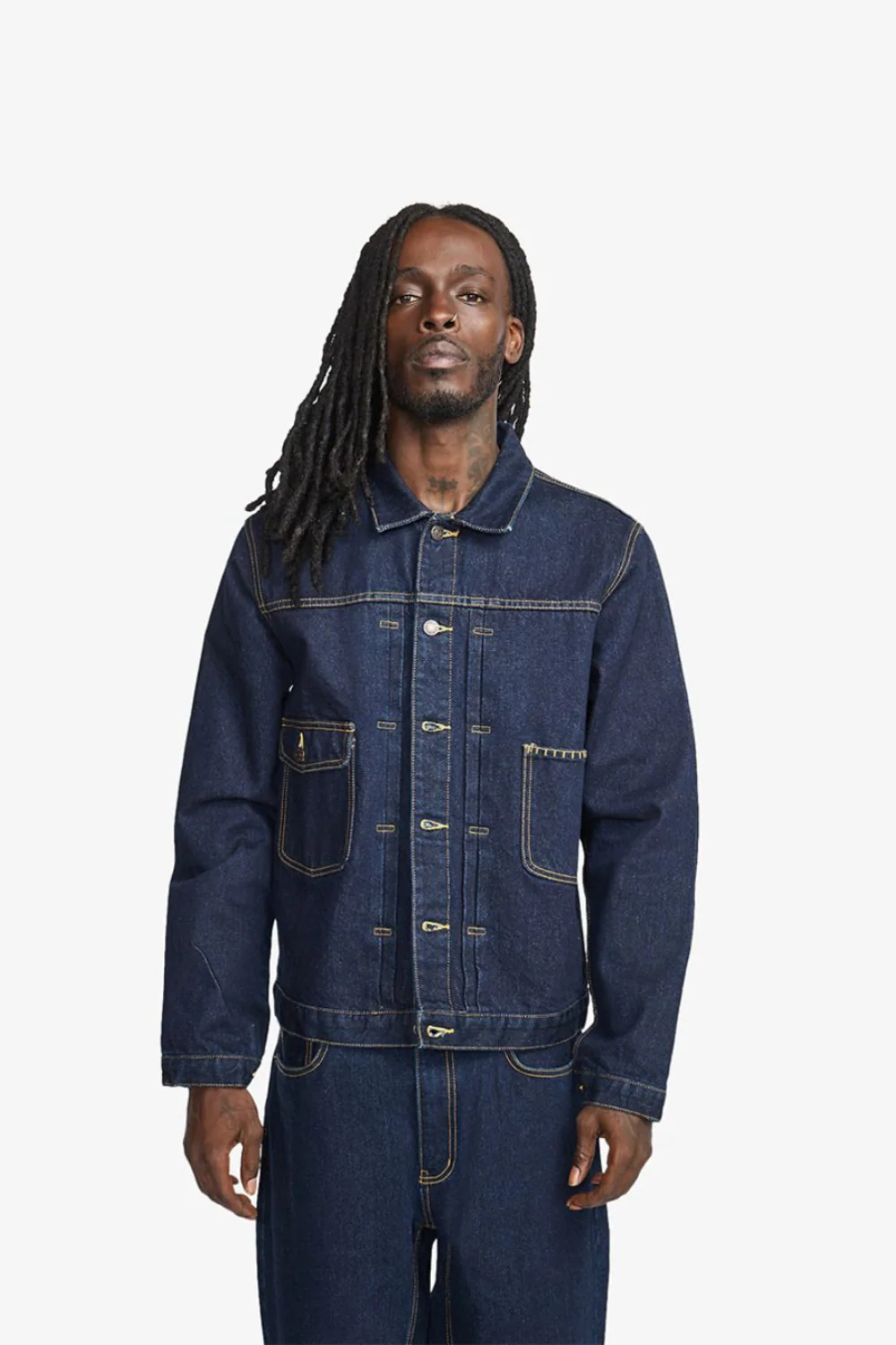 Brother Wolf Duty Jacket Indigo - Image 4