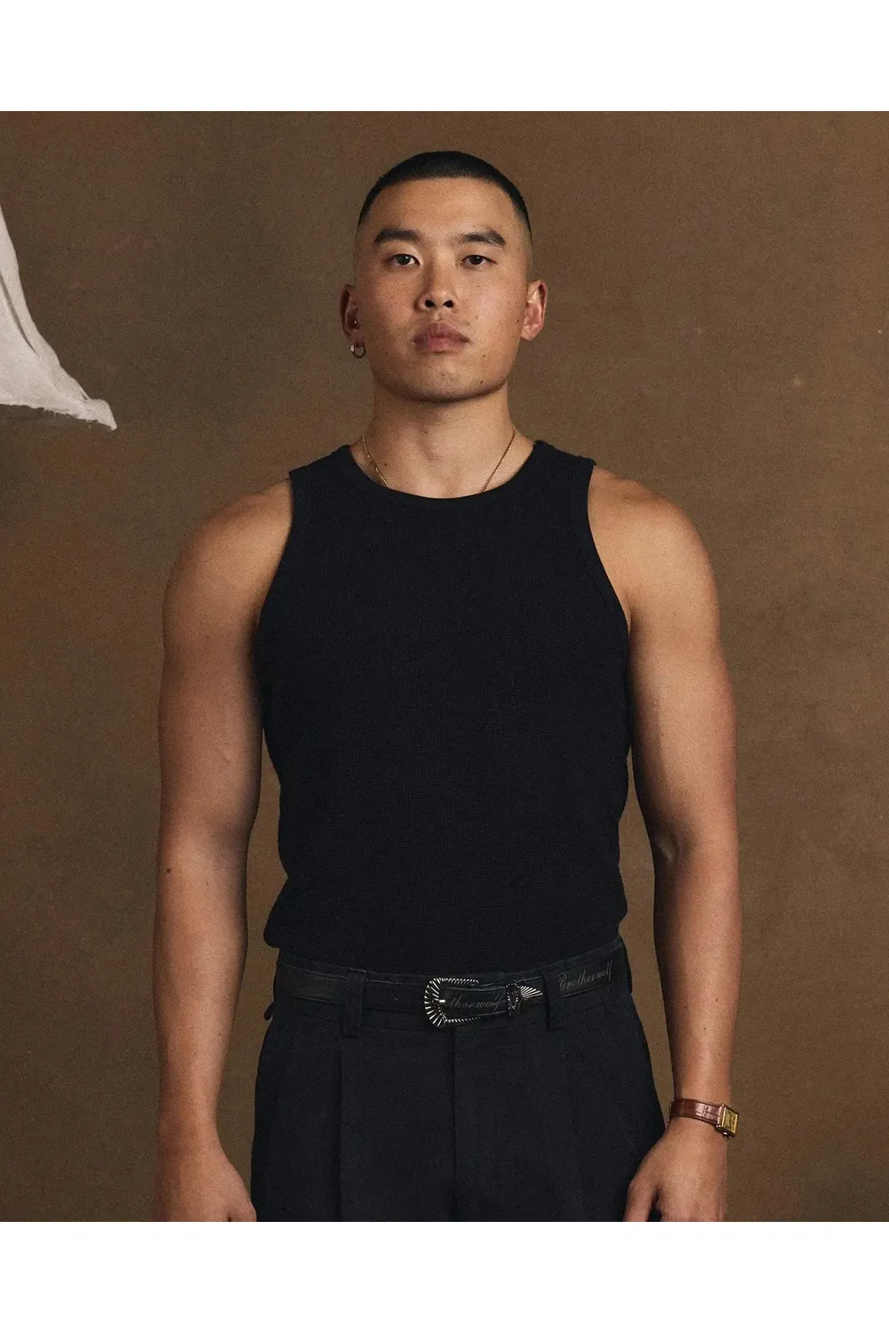 Brother Wolf - Perforated Tank - Black - Image 4