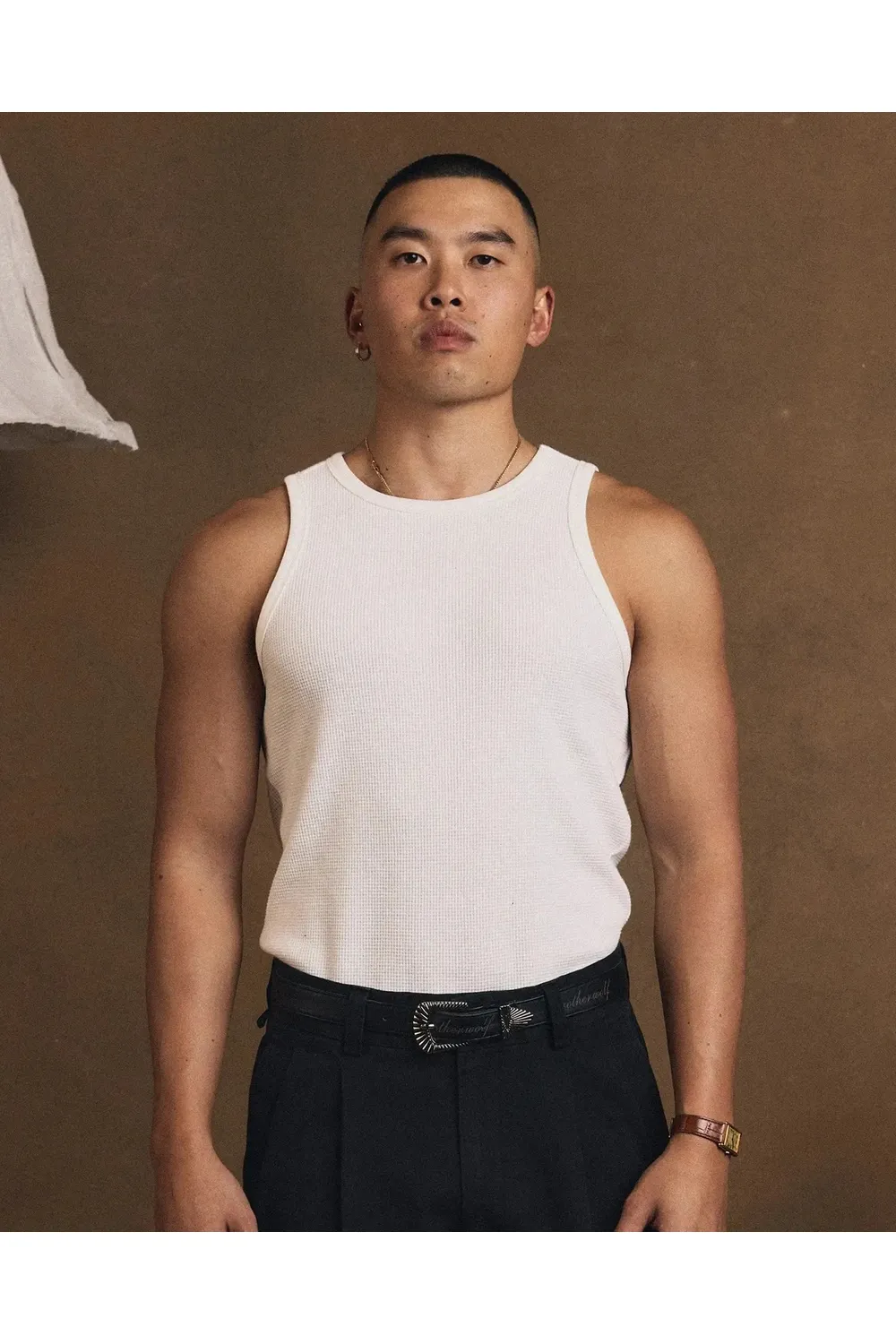 Brother Wolf - Perforated Tank - Off White - Image 4