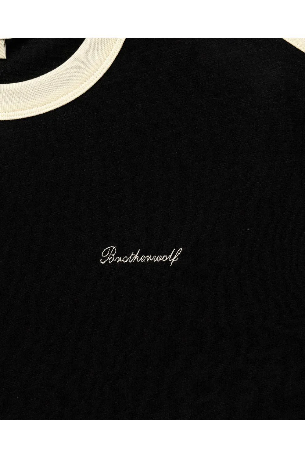 Brotherwolf Ringer tee - Black - Image 3