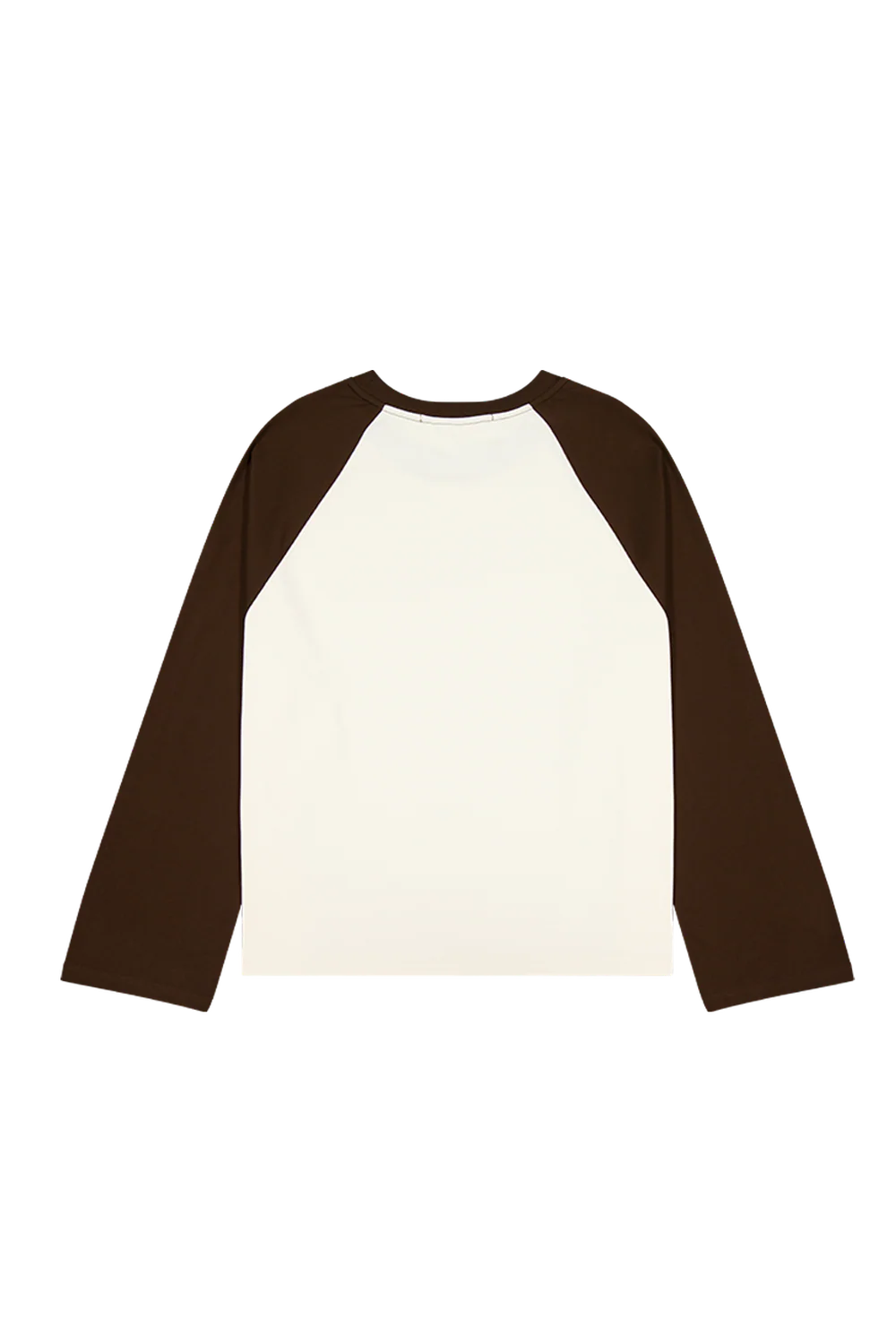 Checks - Crew Raglan - Cream/Brown - Image 2