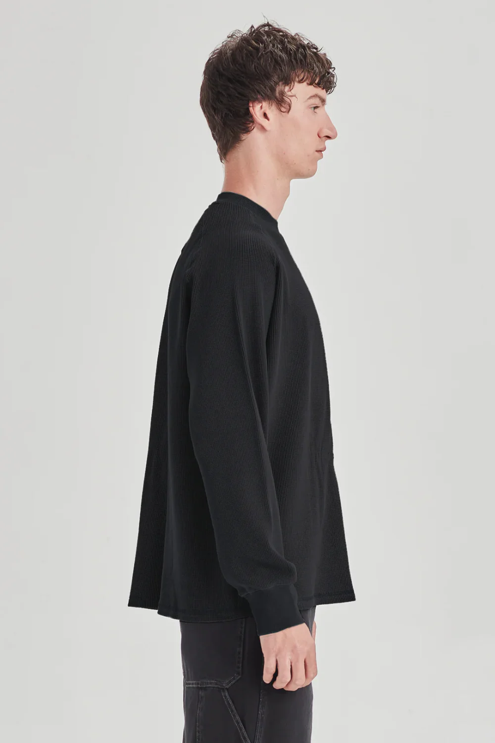 COMMONERS HEAVY WAFFLE / VINTAGE BLACK - Image 2