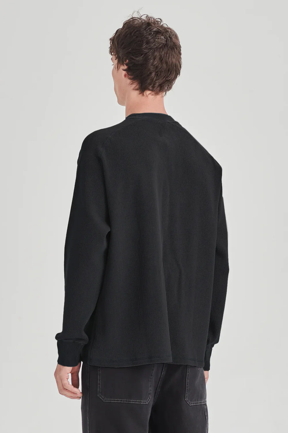COMMONERS HEAVY WAFFLE / VINTAGE BLACK - Image 3