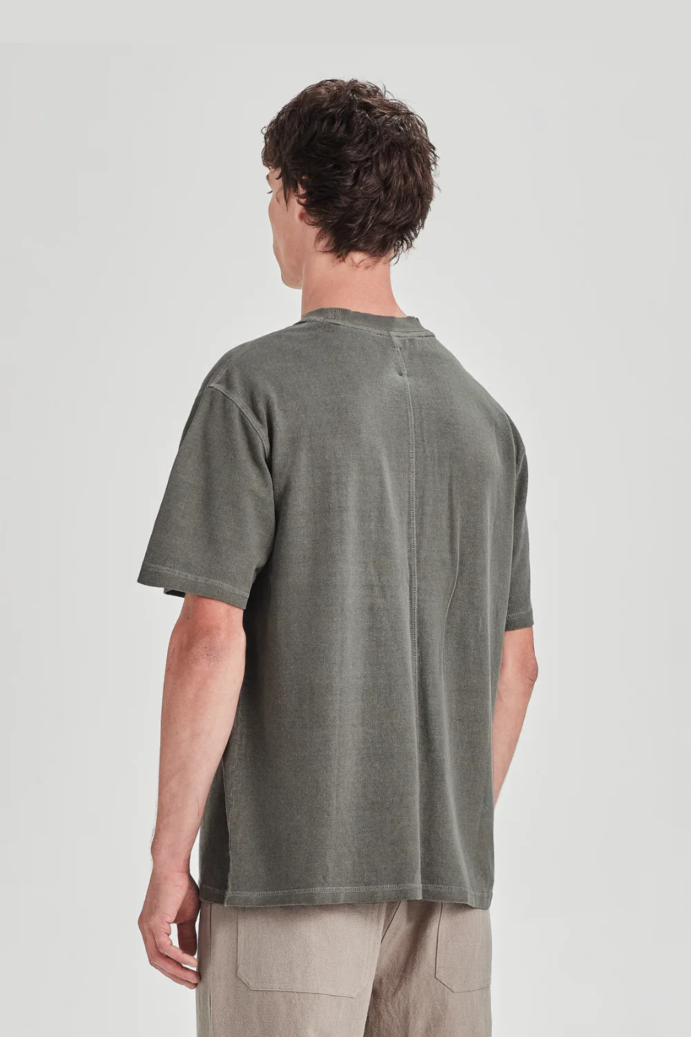 Commoners Hemp Jersey SS Tee - Vintage Fog - Image 3