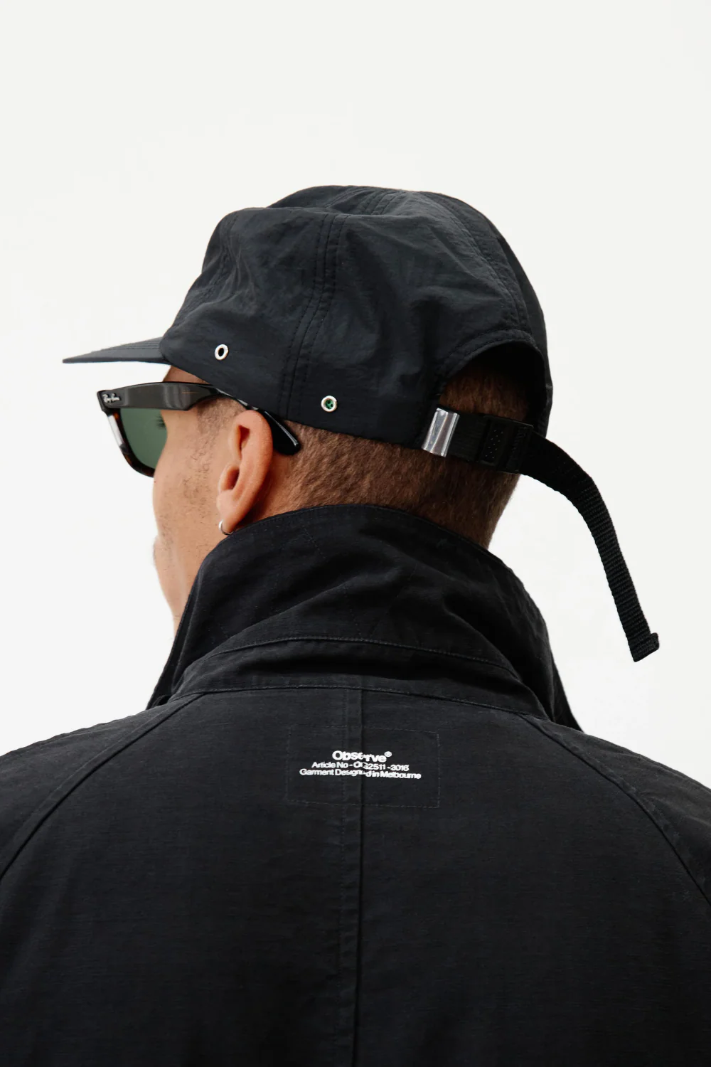 Observe - Crinkle Nylon Logo Cap - Midnight - Image 3