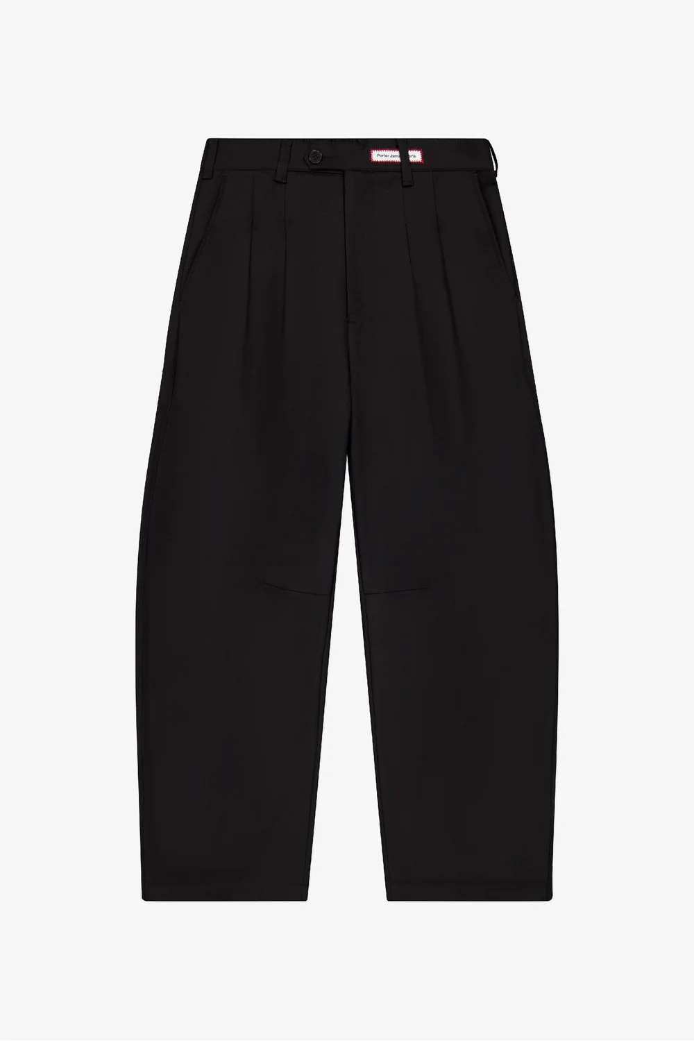 Dart Knee Pleated Trousers / Black Suiting