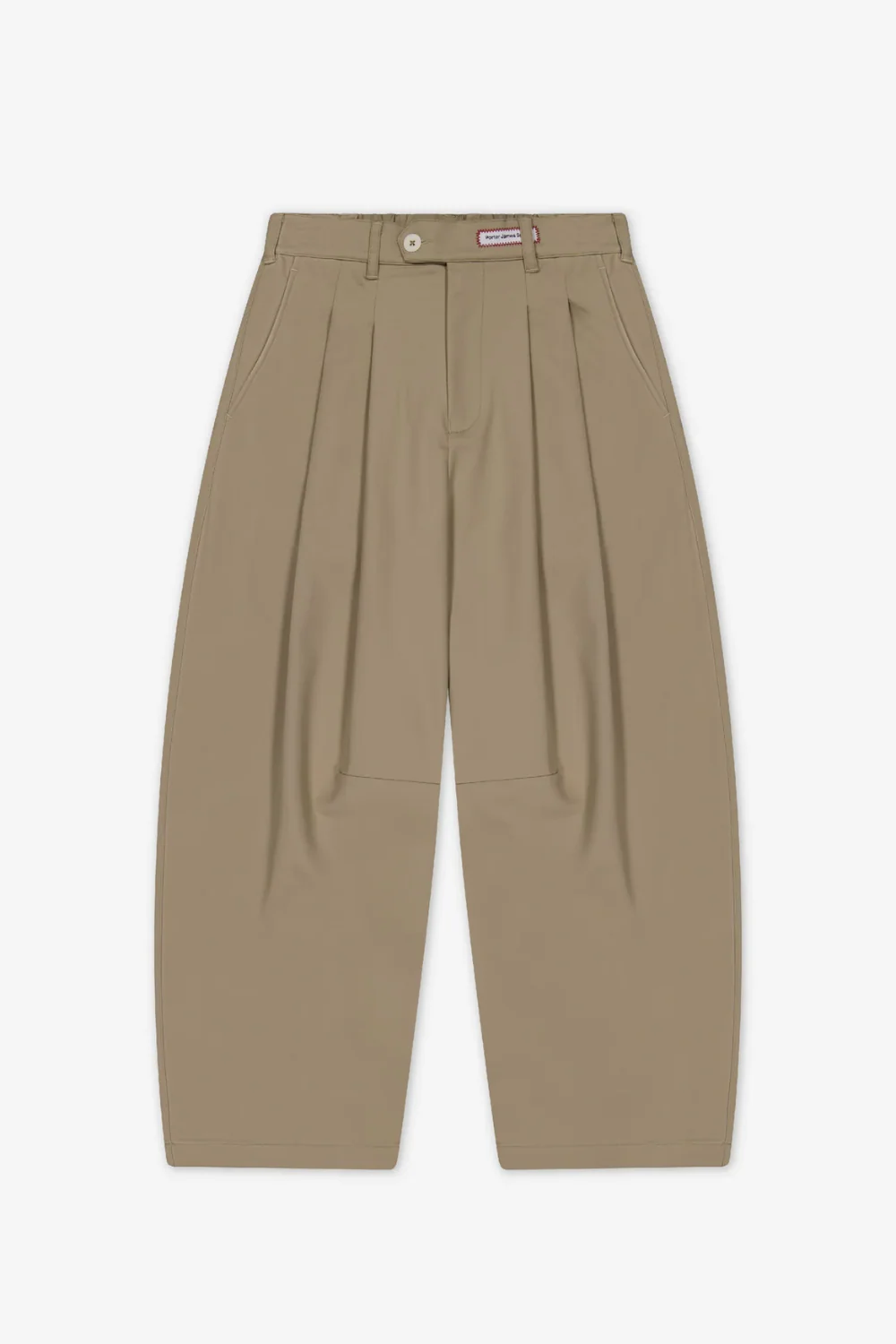 Dart Knee Pleated Trousers - Sand