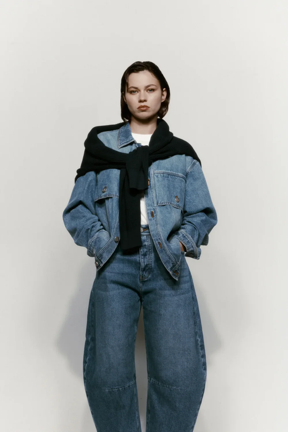 Porter James - Denim Trucker Jacket - Light Mid-Wash - Image 4