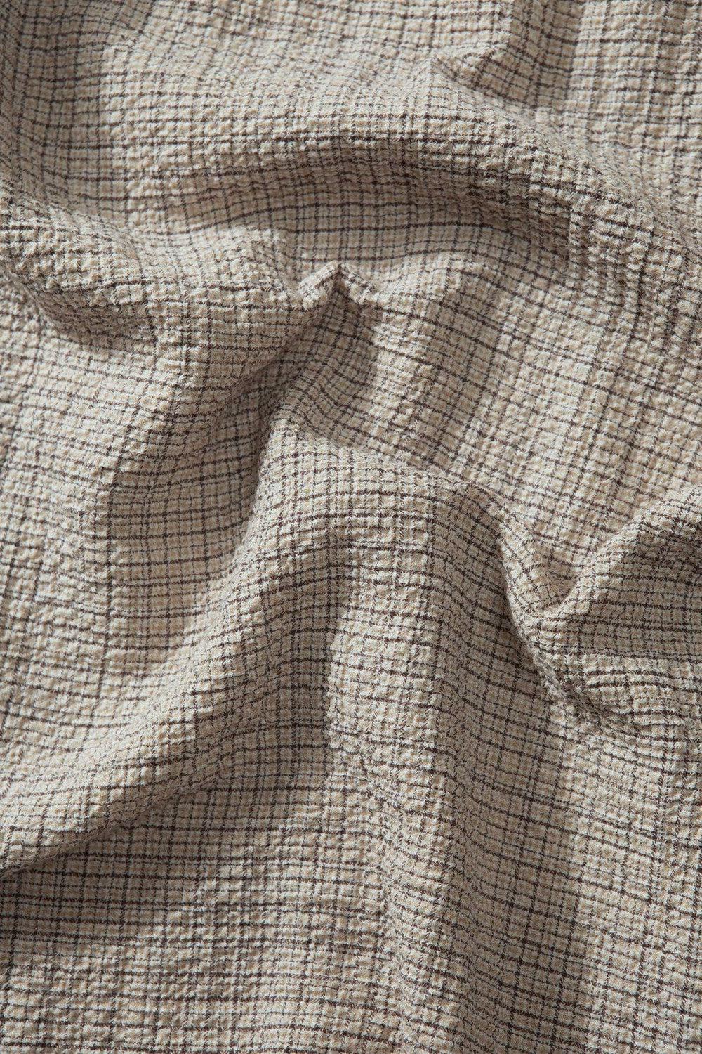 Edmmond Studios Seersucker Shirt Light Brown - Image 4