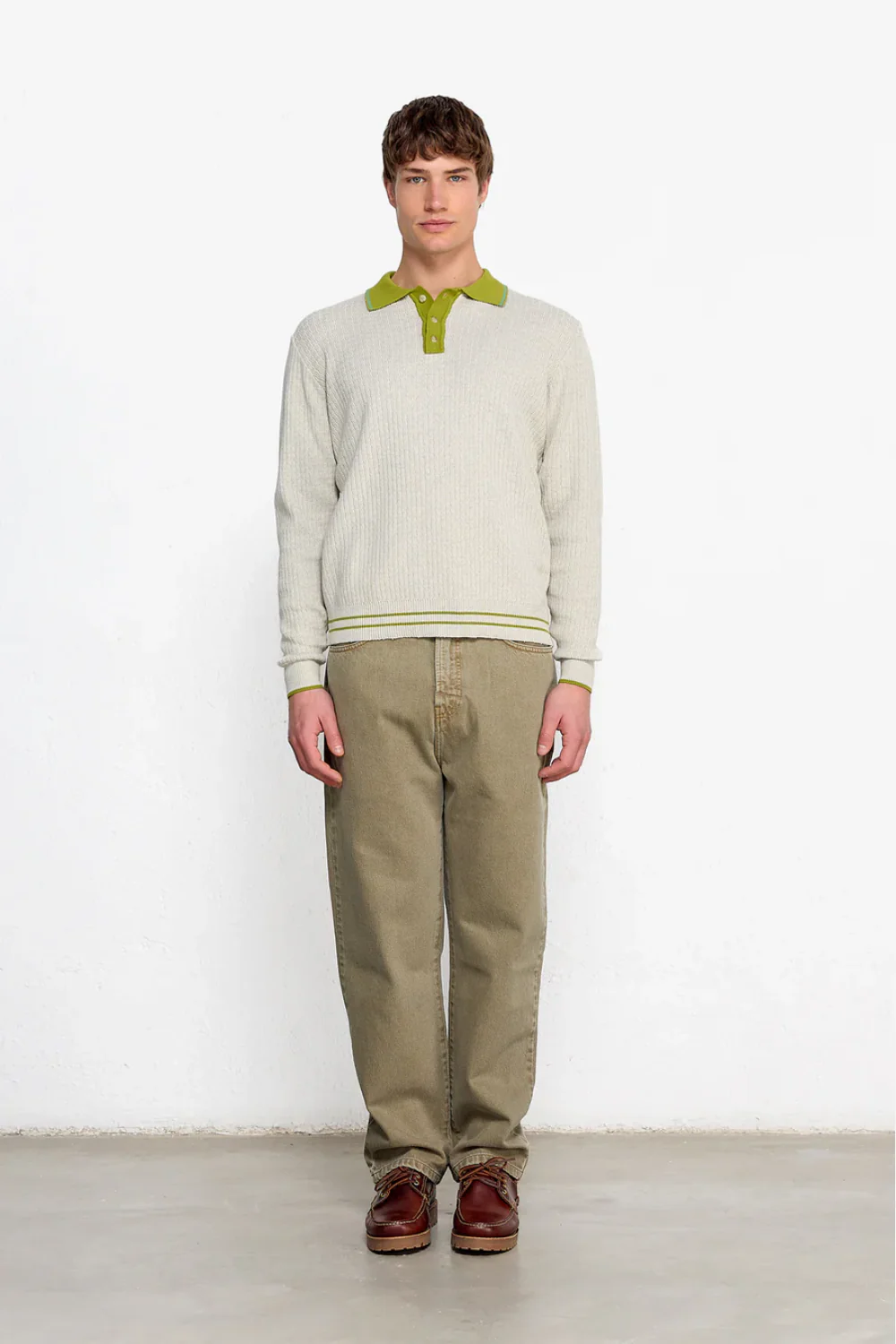 Edmmond Studios Knitted Polo Off White - Image 3