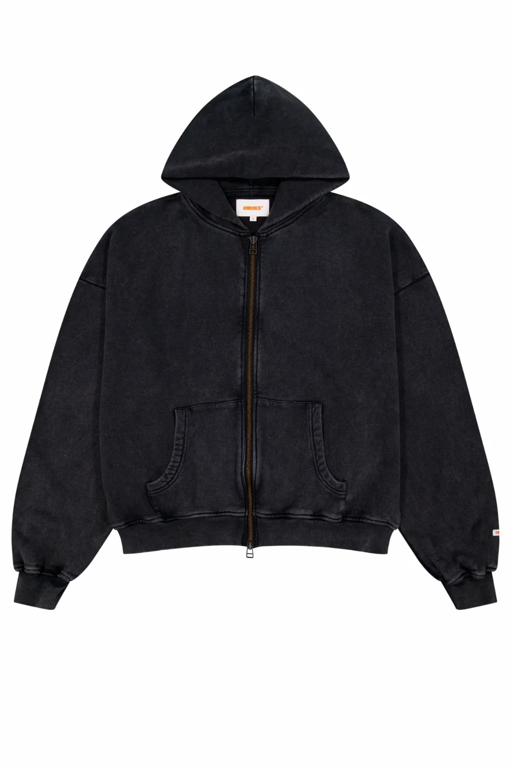 LARK ZIP HOODIE BLACK WASH