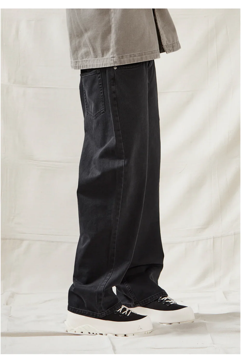 LOOSE FIT DRILL JEAN, VINTAGE BLACK - Image 2