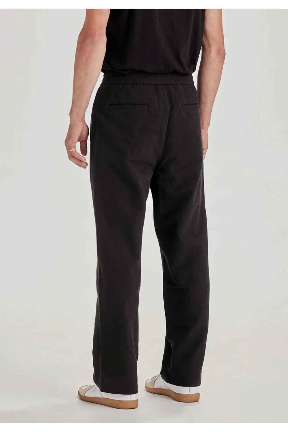 Mens Linen Cotton Work Pant / Black - Image 3