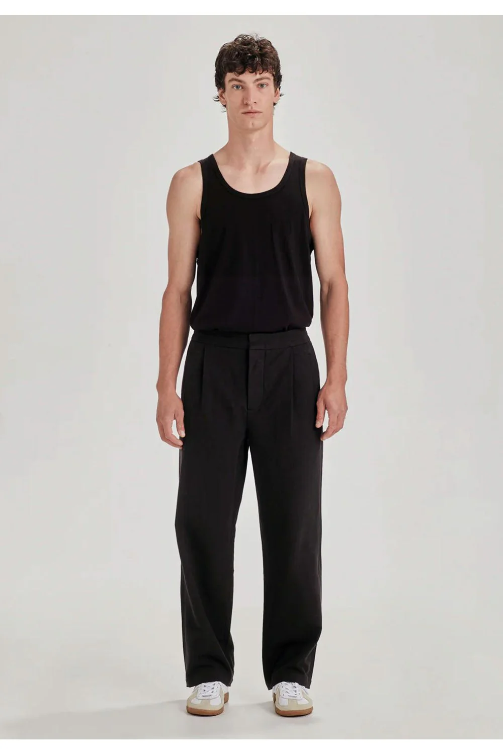 Mens Linen Cotton Work Pant / Black - Image 4