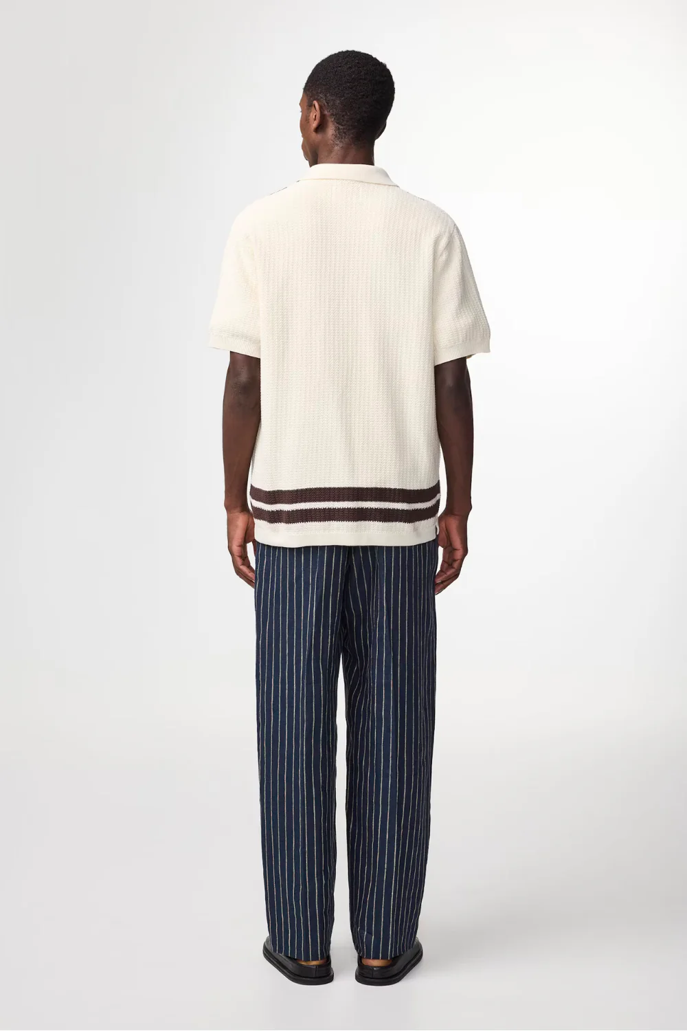 NN.07 Ares - Textured Stitch Shirt Ivory - Image 4