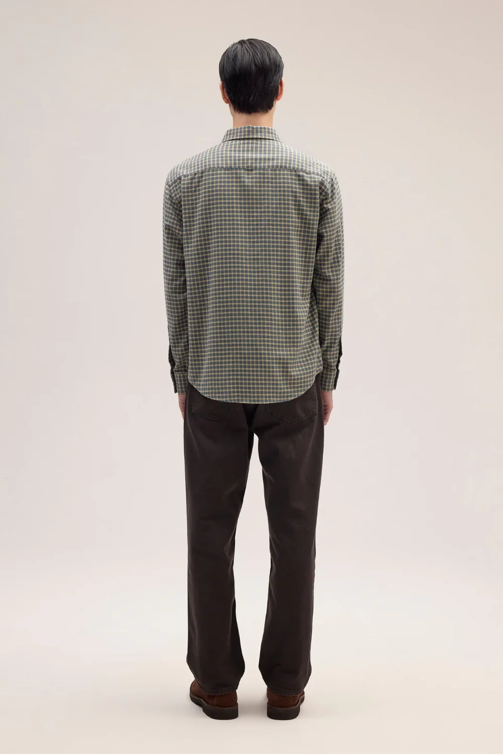NN.07 Deon Flannel Shirt Coral Check - Image 4