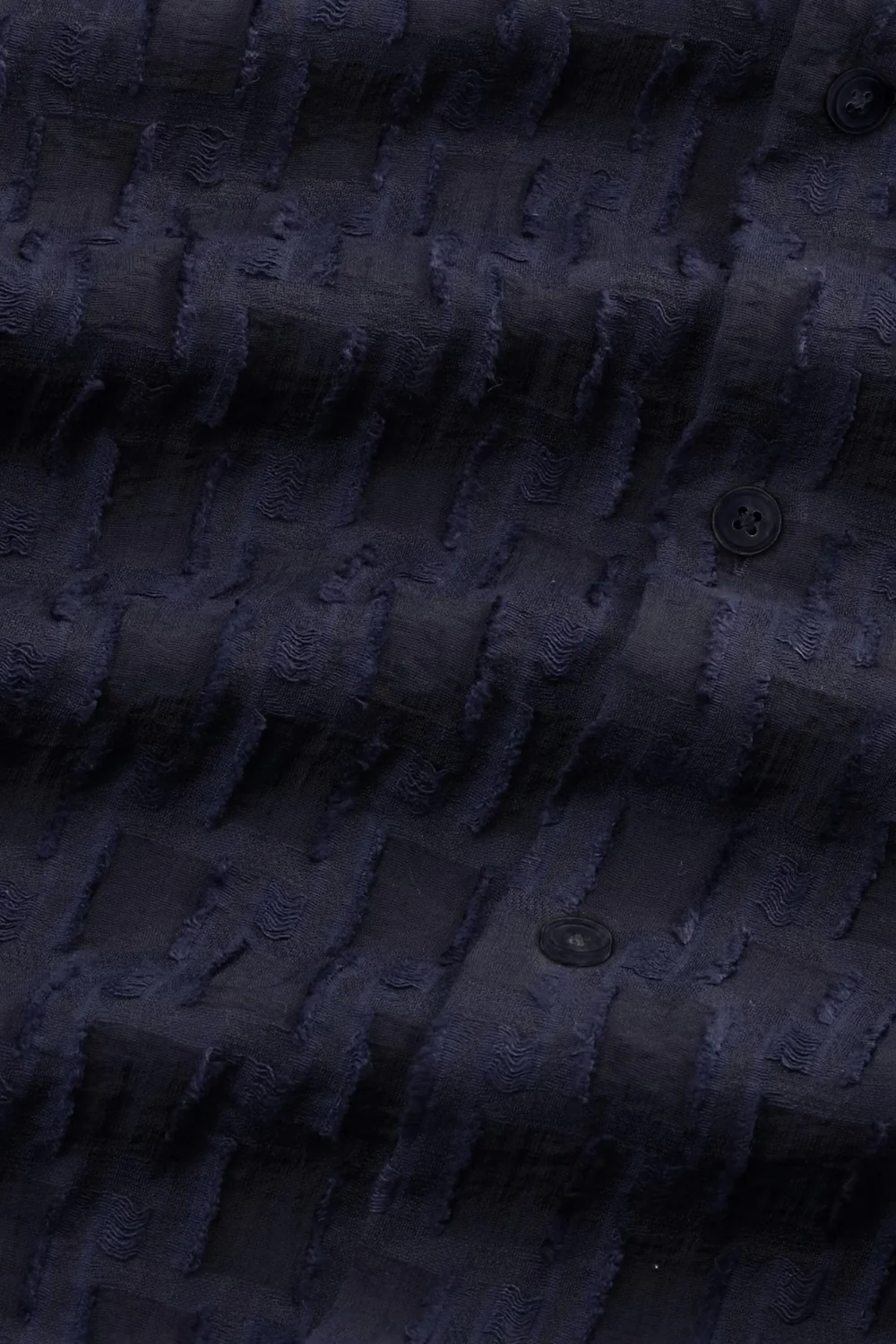NN.07 Freddy Fil-coupé jacquard Shirt Navy - Image 3