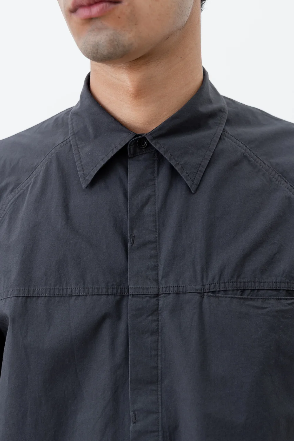 Observe / Cambia Panel Shirt - Charcoal Blue - Image 2