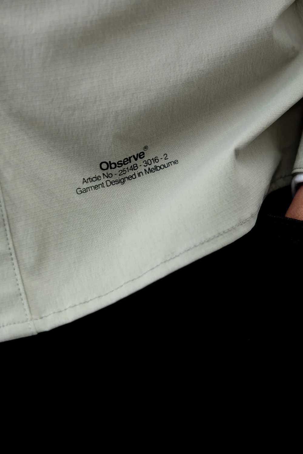 Observe / Rip Stop Panel Shirt - Sage - Image 2