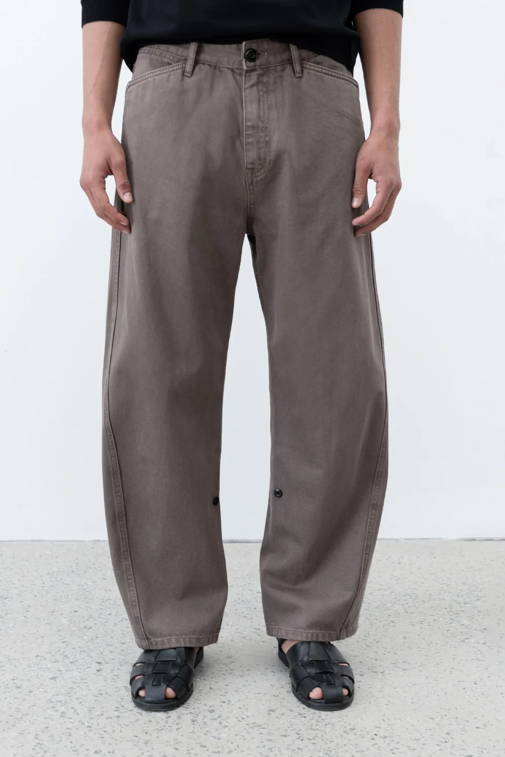 Observe / Twisted Cambia Denim Pant - Taupe - Image 2
