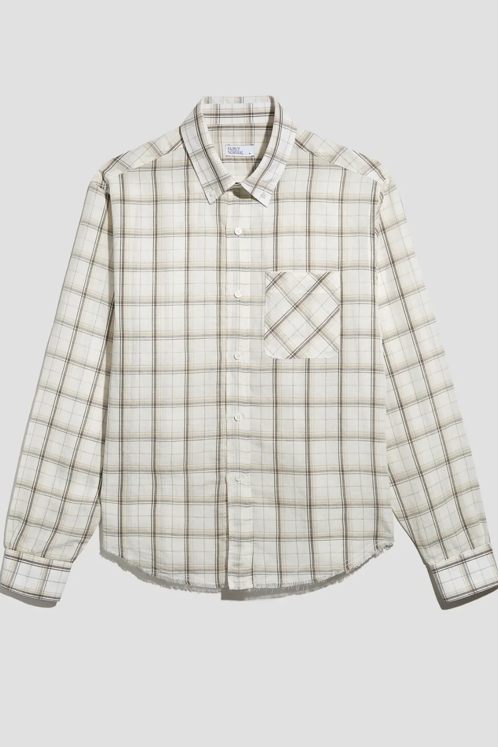 Office Shirt Linen Plaid