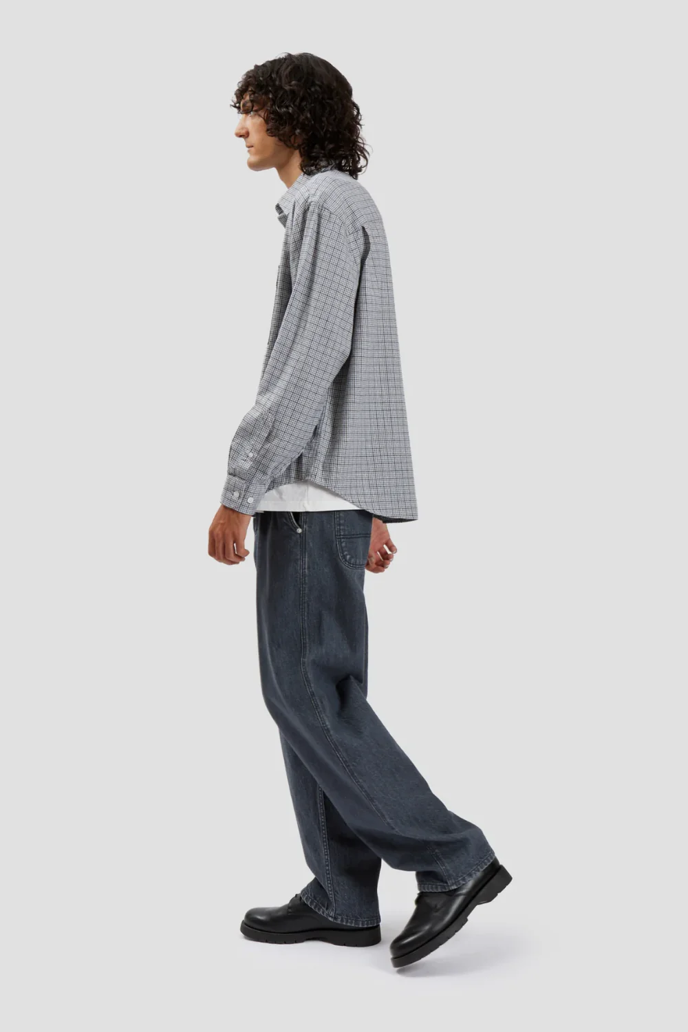 Fairly Normal - Oversized Shirt Check Blue - Image 3