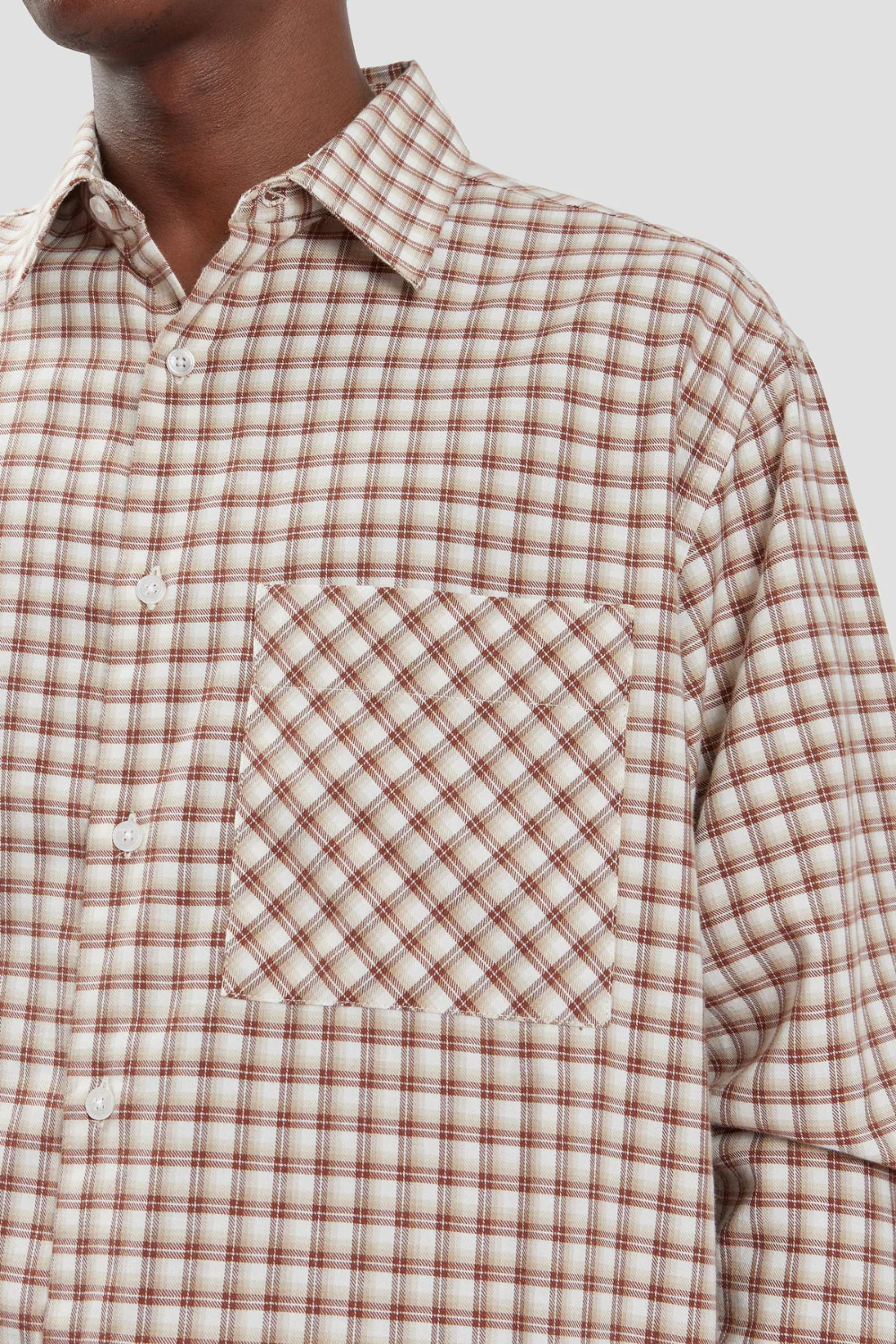 Fairly Normal - Oversized Shirt Plaid Red - Image 3
