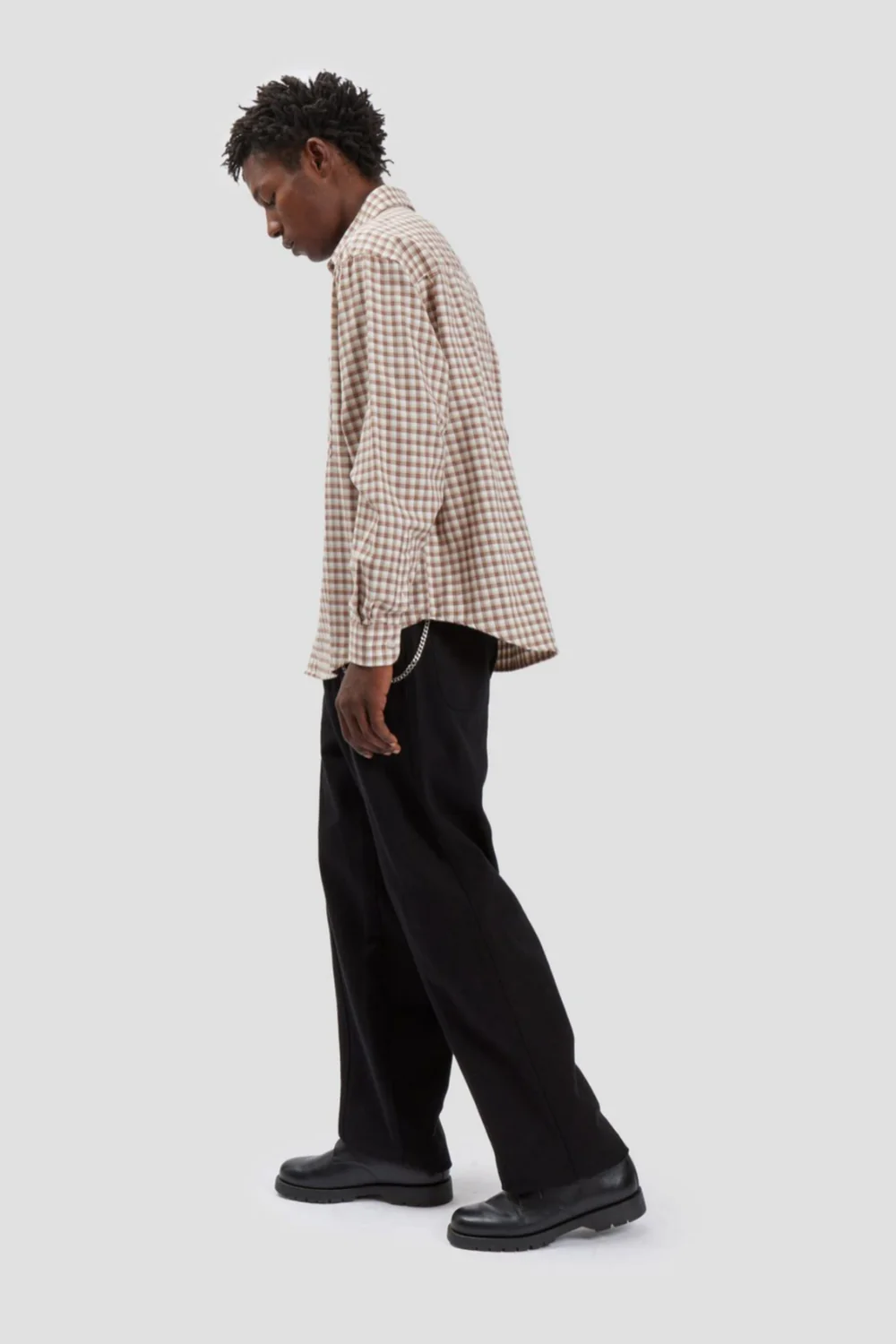 Fairly Normal - Oversized Shirt Plaid Red - Image 4
