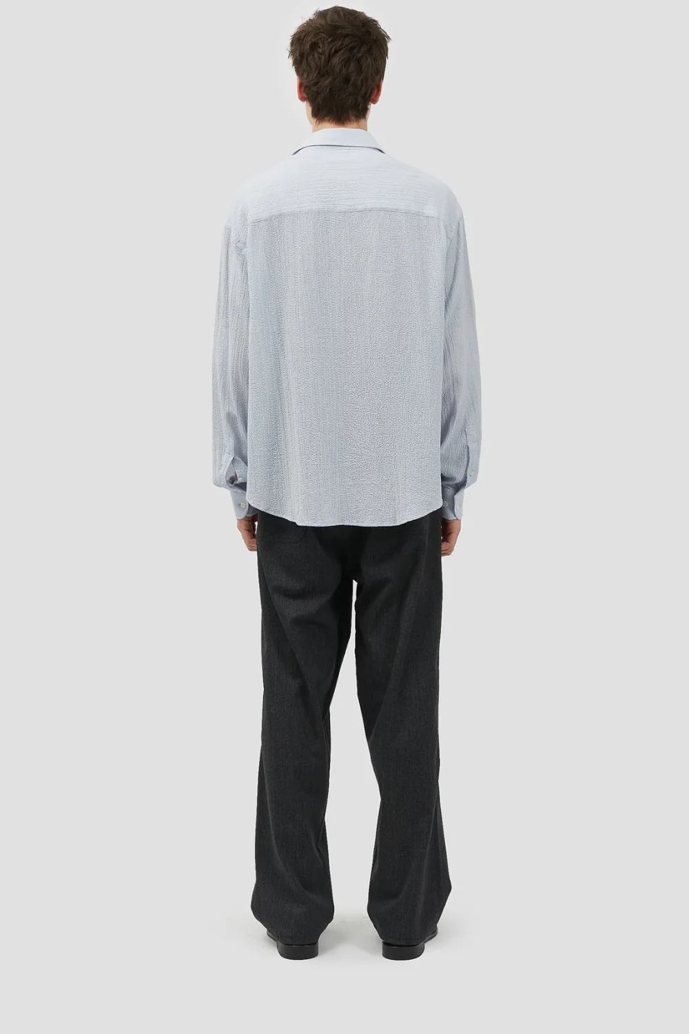 Oversized Shirt Seersucker Light Blue - Image 2