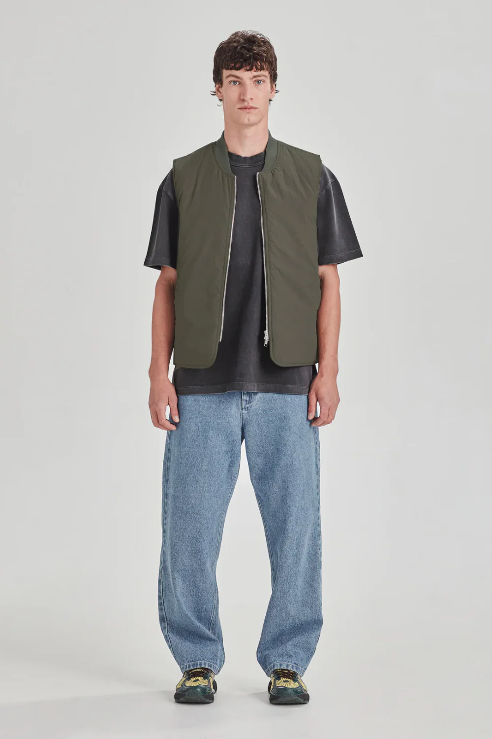 Commoners - PADDED VEST - OLIVE GREY