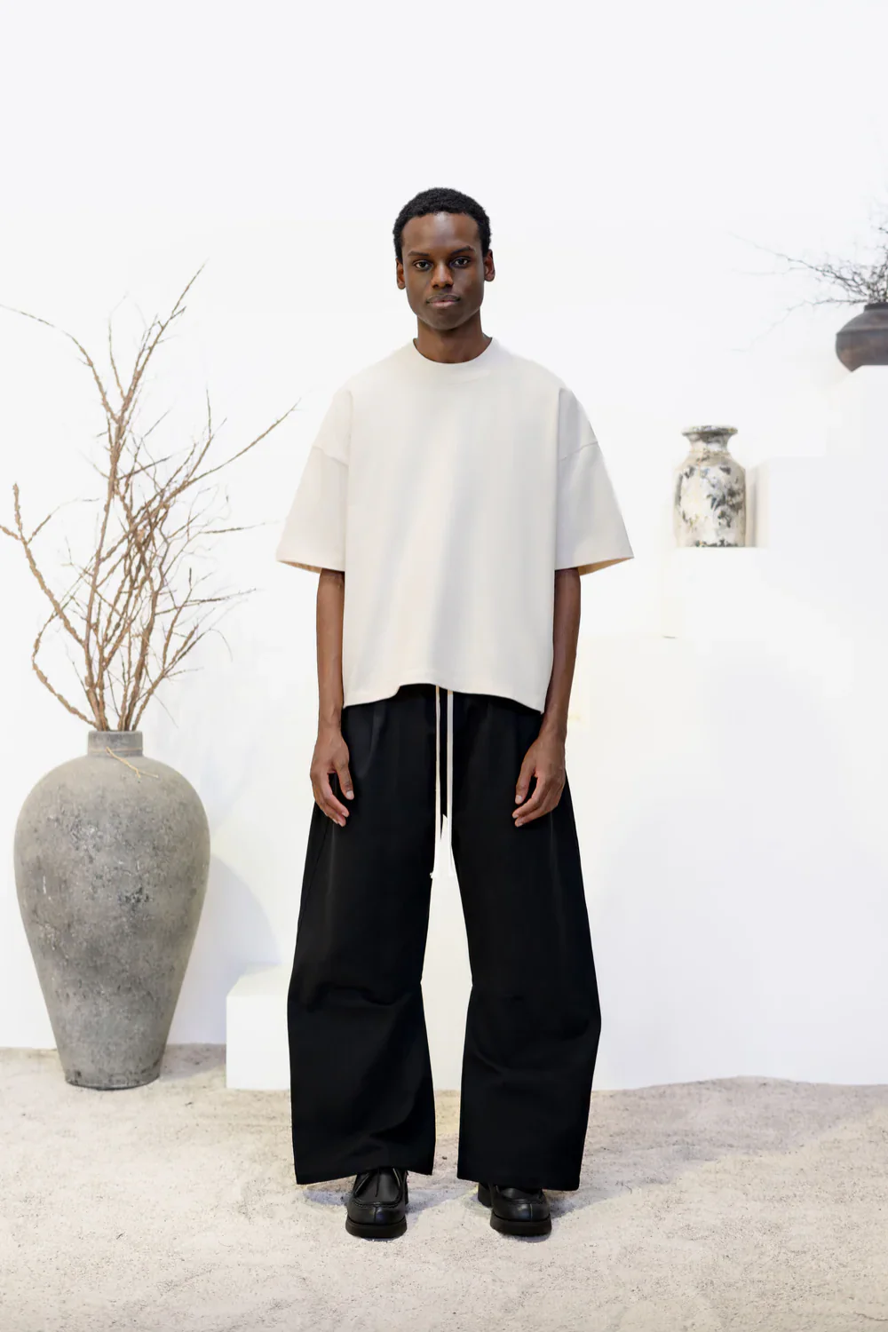 Pleated Pant - Black - Image 2