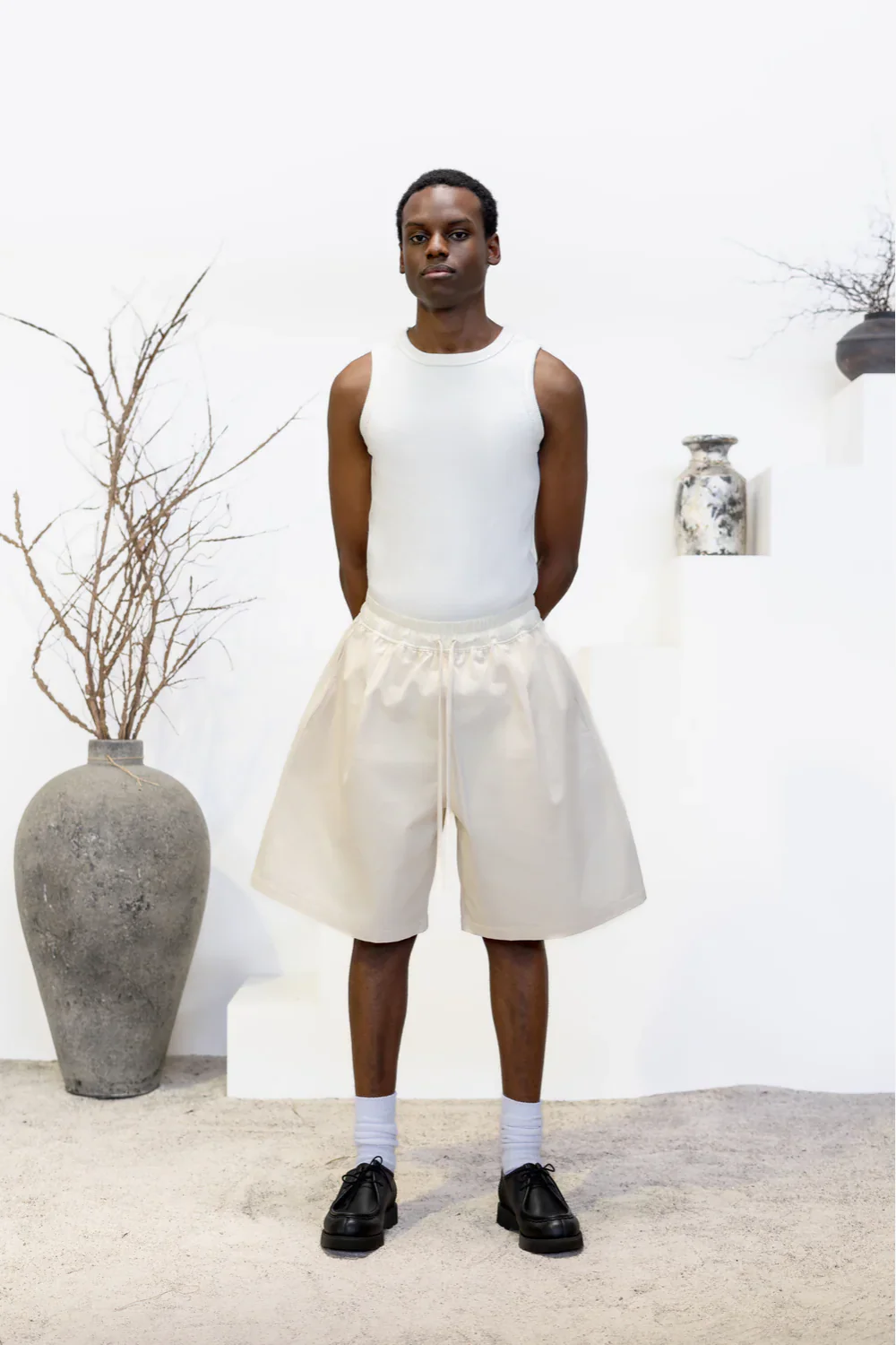 Pleated Short - Ivory - Image 2