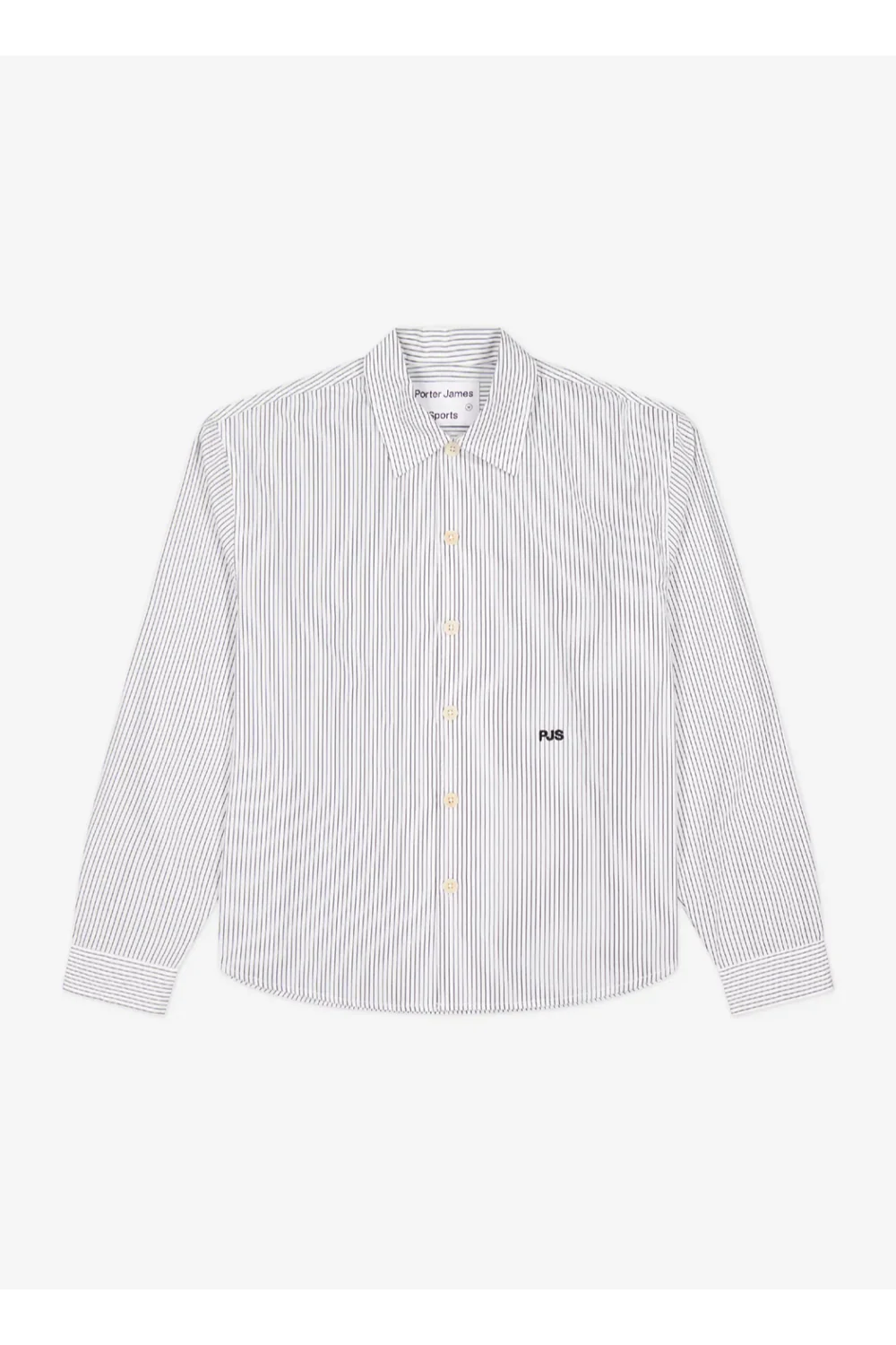 Porter James Sports Big Business Shirt White/Black Stripe