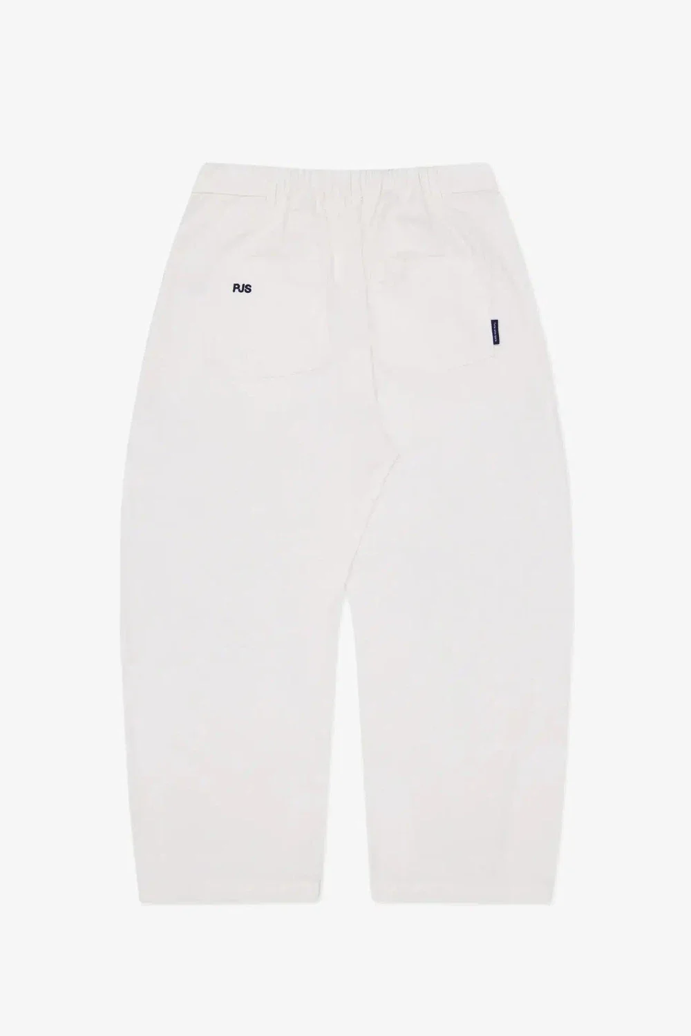 Porter James Sports Dart-Knee Pleated Trousers White Twill - Image 3