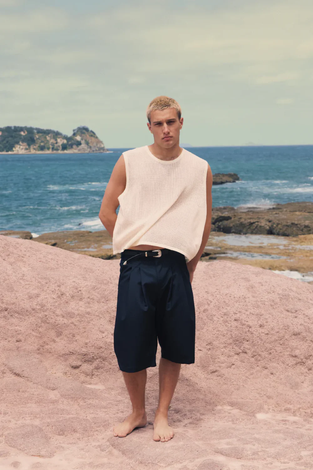 Porter James Sports Pleated Porter Shorts Navy Suiting - Image 3