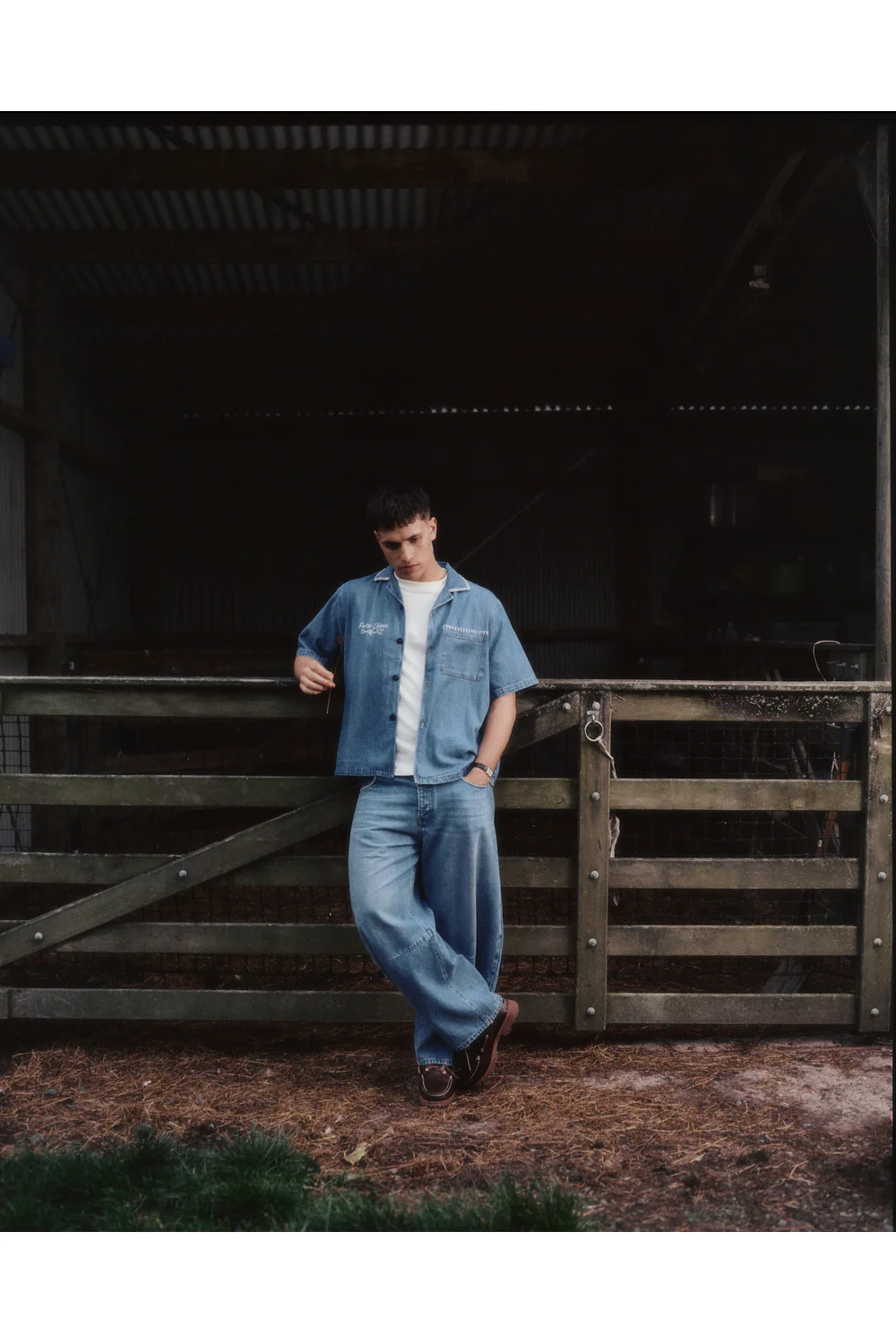 Porter James Sports Revere Shirt w/Pocket Denim - Image 3