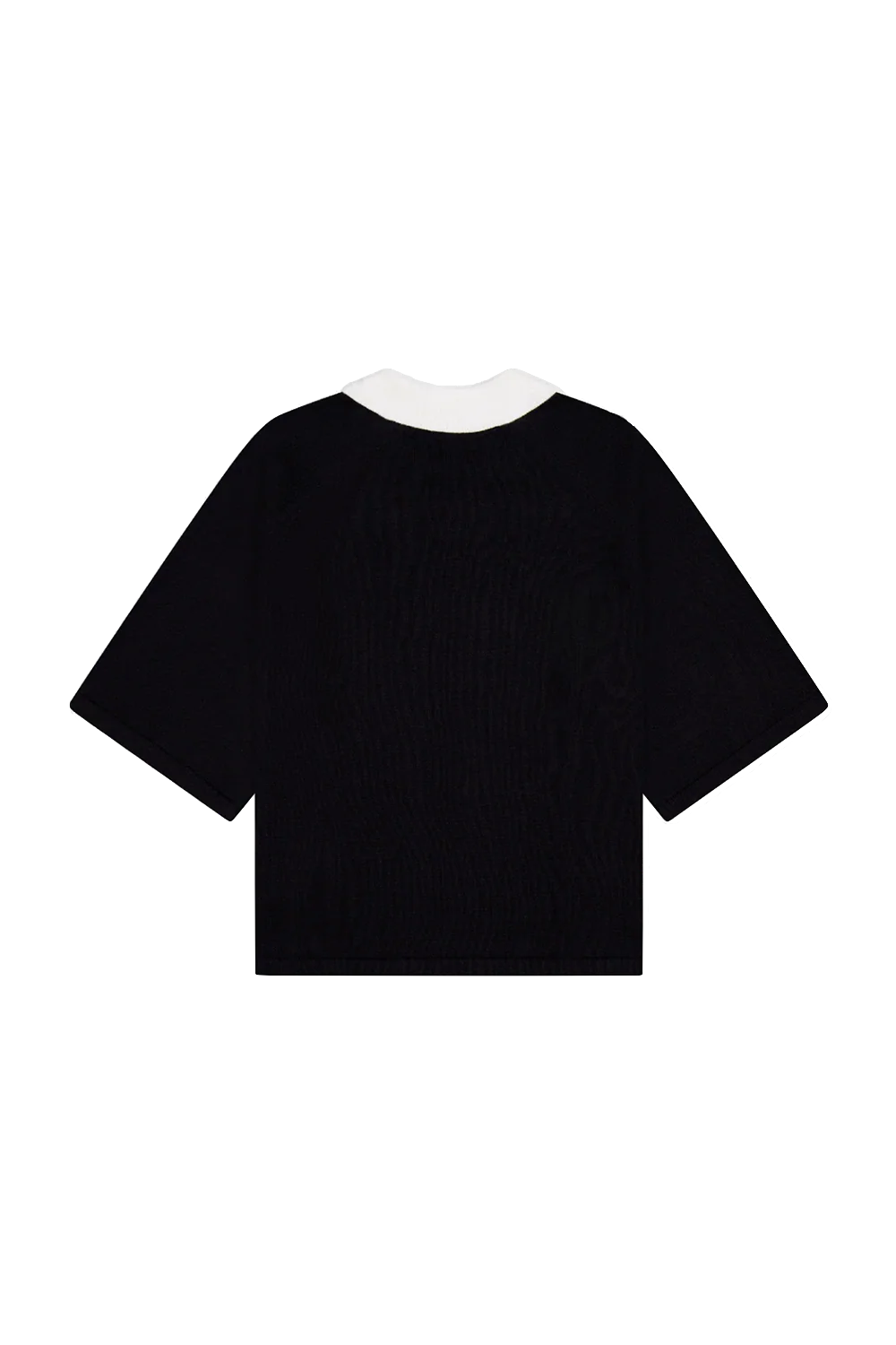 Porter James Sports S/S Cropped Rugby Knit Black/White - Image 2
