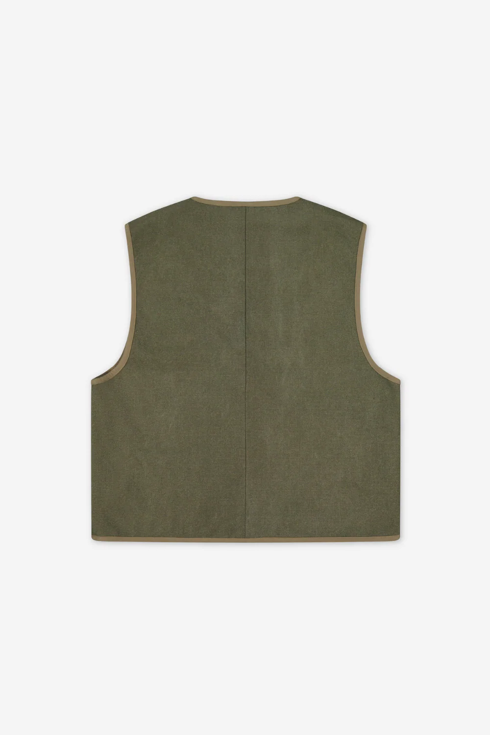 Porter James - Reversible Waistcoat - Tan / Olive Canvas - Image 3