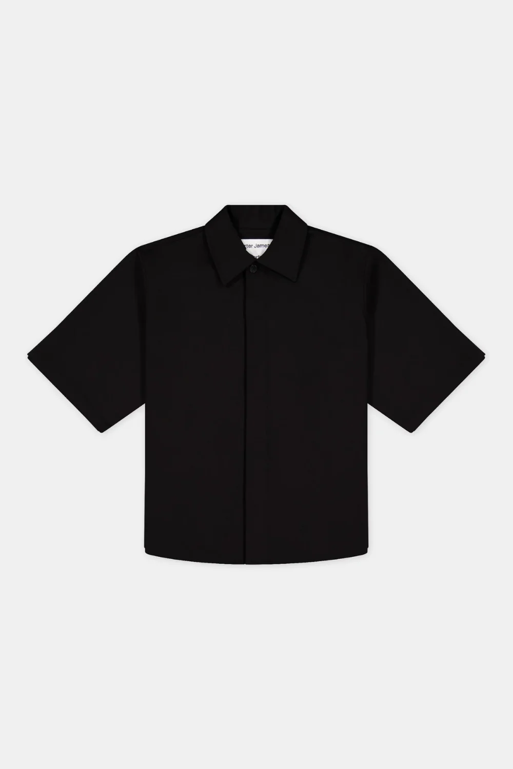 S/S Placket Shirt  Black Suiting