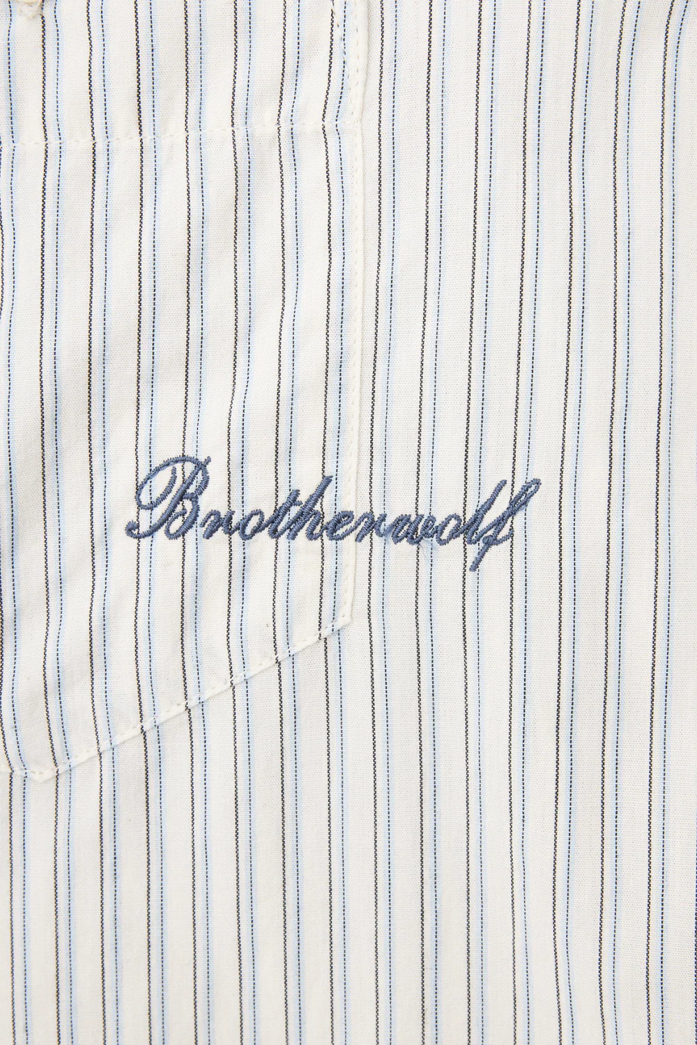 Brotherwolf - Script L/S Shirt - White Stripe - Image 4