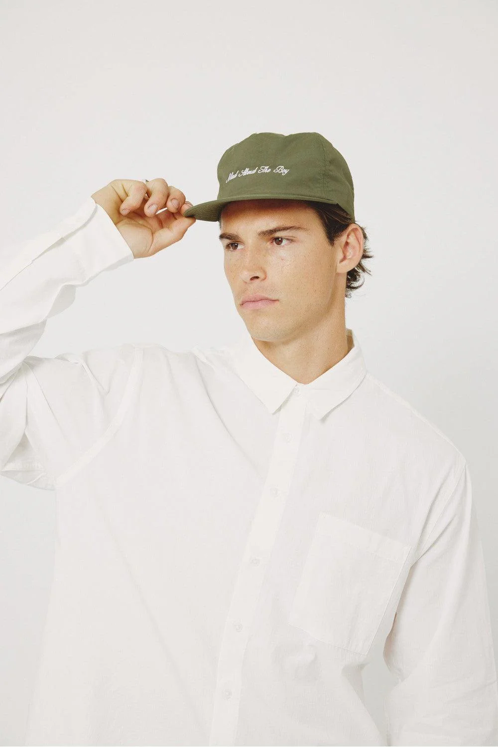 Mad About The Boy Script Logo Cap - Army - Image 4